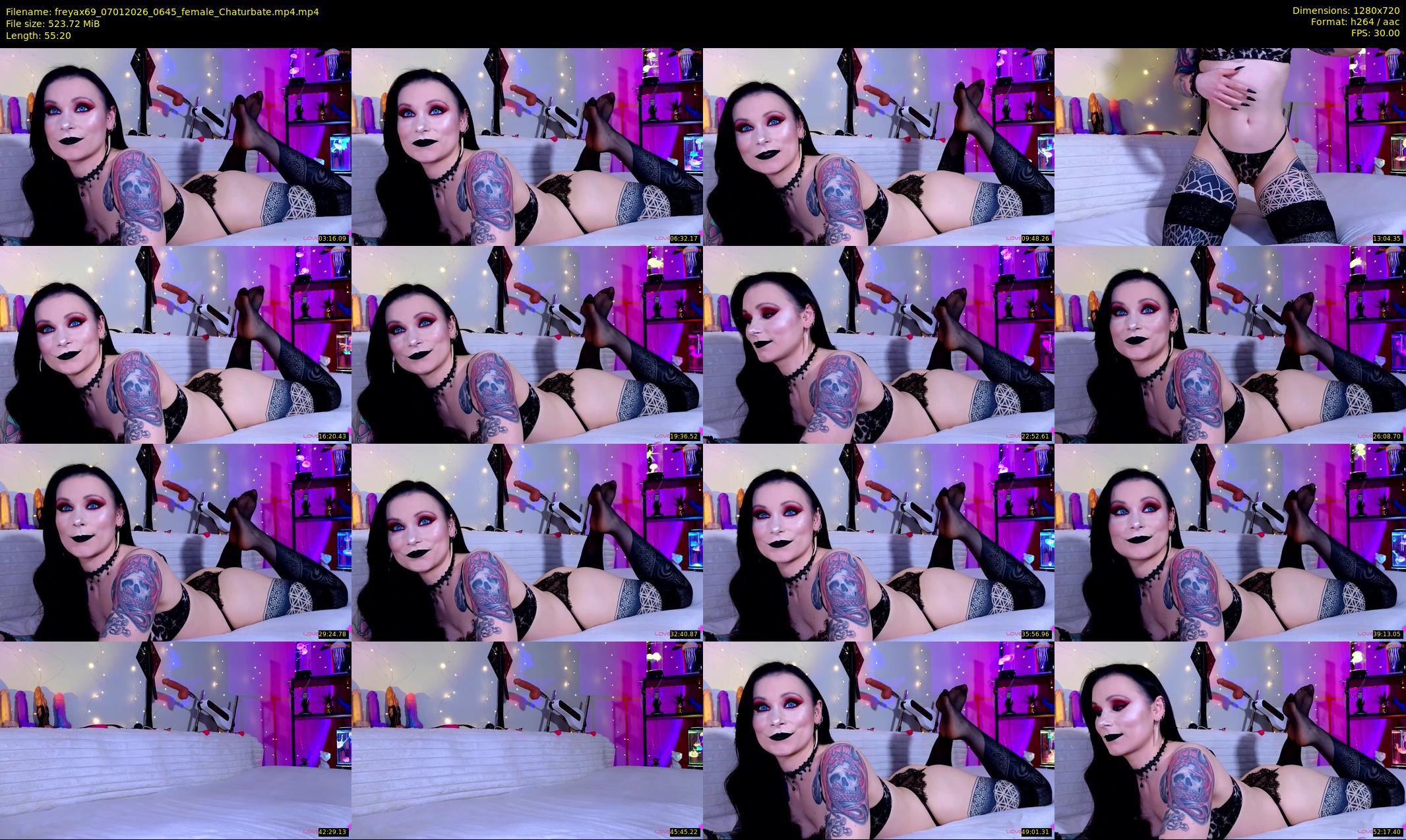 freyax69 — 56 minute Chaturbate female cam show recording, 720p, Jan 7, 2026