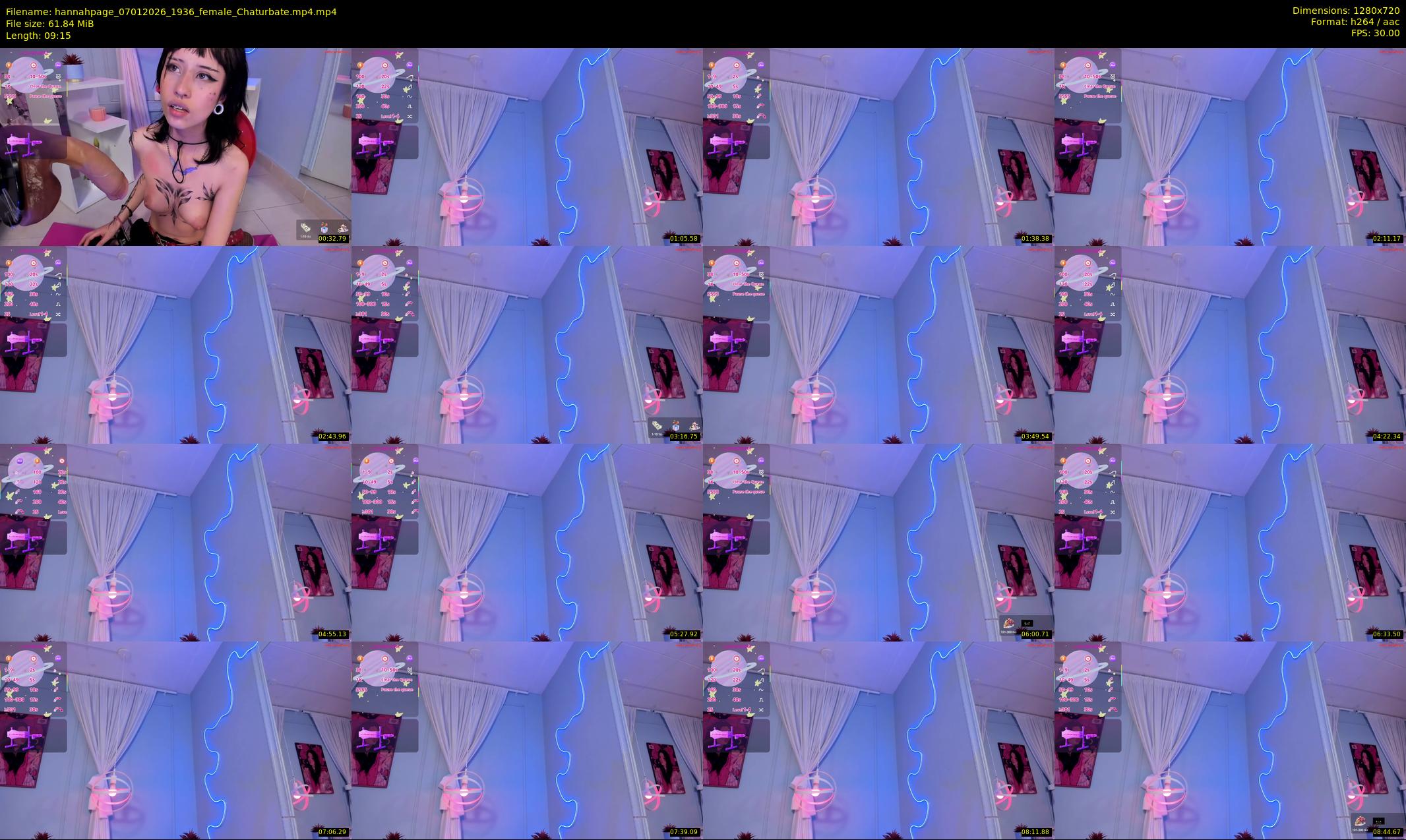 hannahpage — 10 minute Chaturbate female cam show recording, 720p, Jan 7, 2026