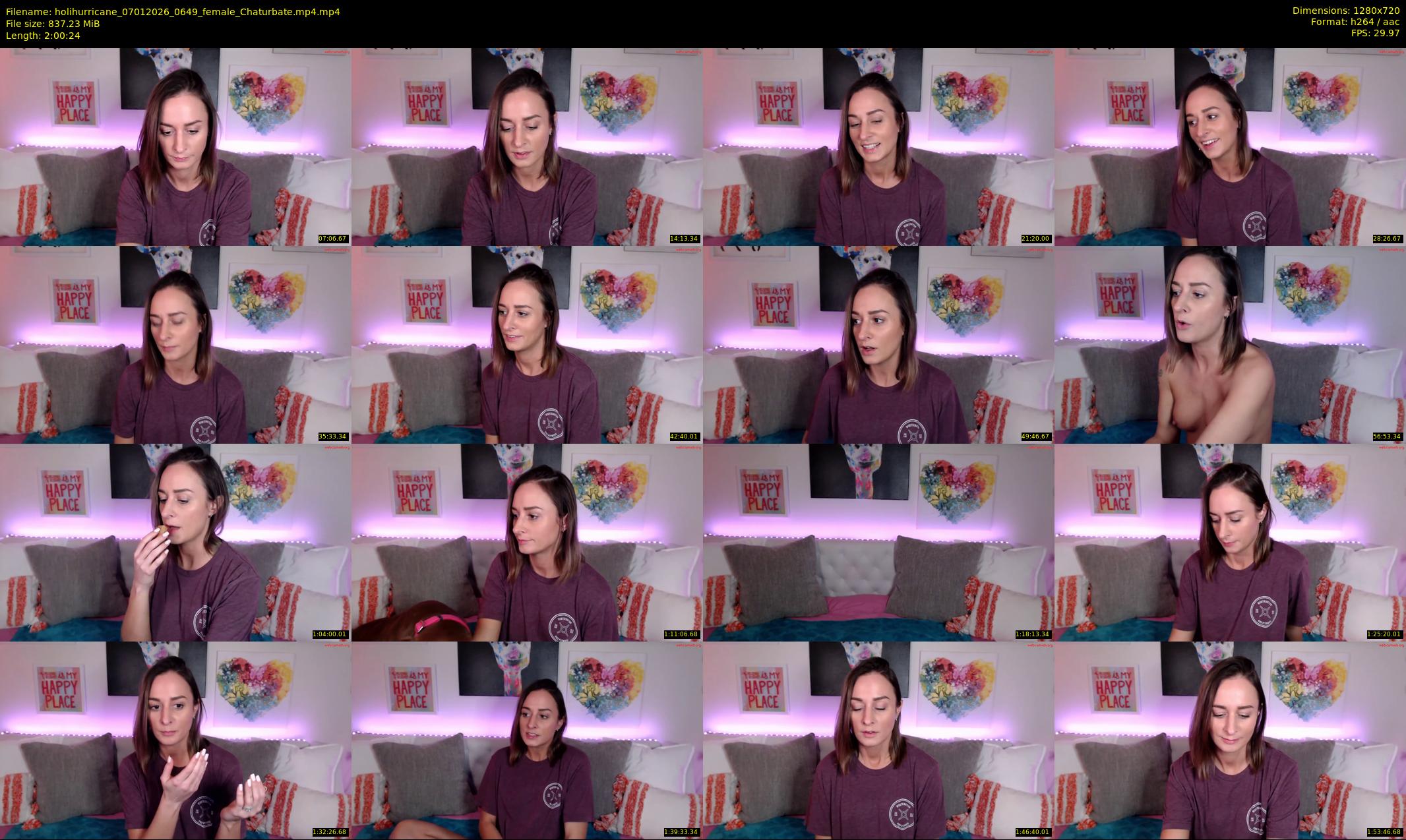 holihurricane — 121 minute Chaturbate female cam show recording, 720p, Jan 7, 2026