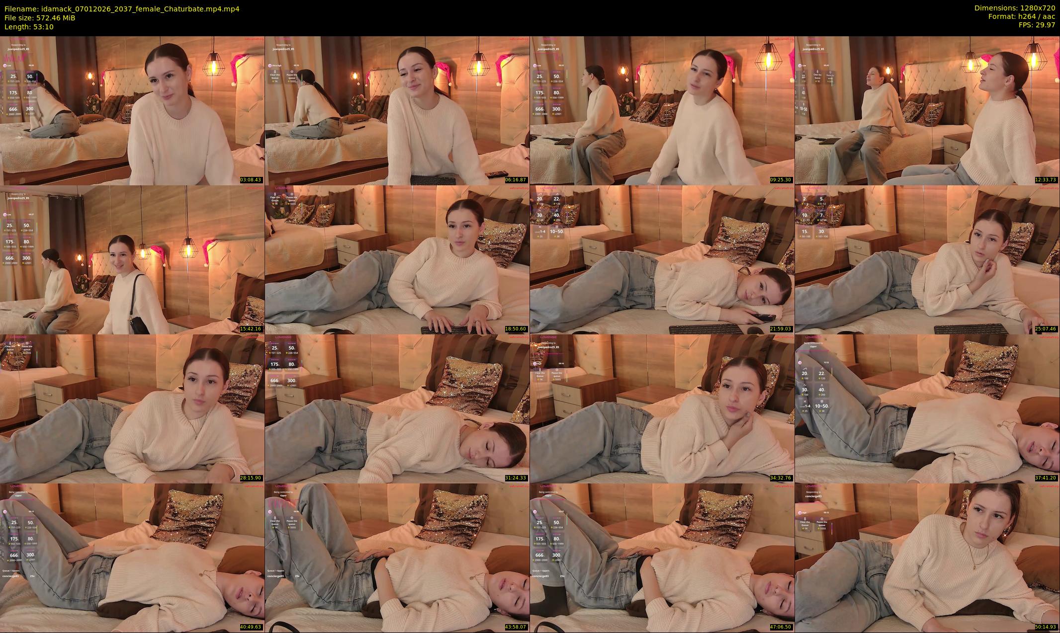 idamack — 54 minute Chaturbate female cam show recording, 720p, Jan 7, 2026