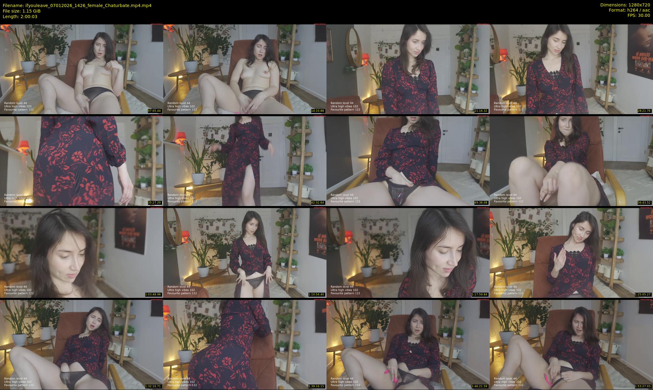 ifyouleave — 121 minute Chaturbate female cam show recording, 720p, Jan 7, 2026