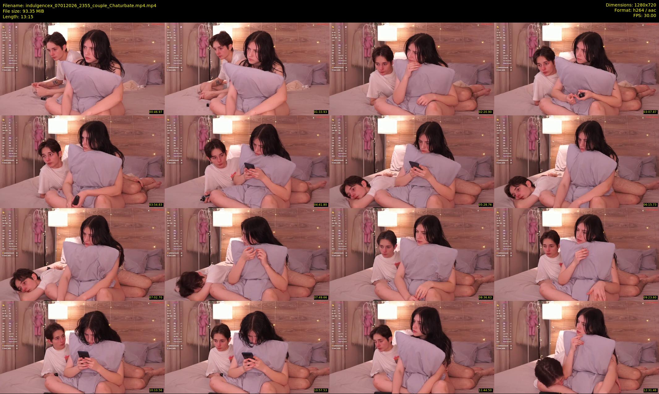indulgencex — 14 minute Chaturbate couple cam show recording, 720p, Jan 7, 2026