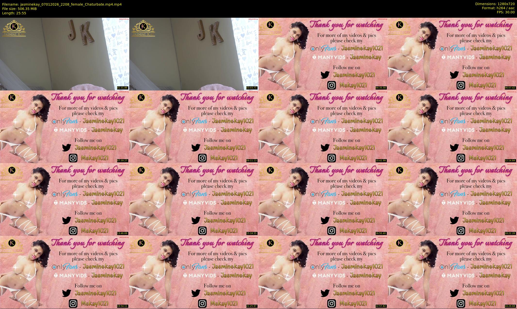 jasminekay — 26 minute Chaturbate female cam show recording, 720p, Jan 7, 2026