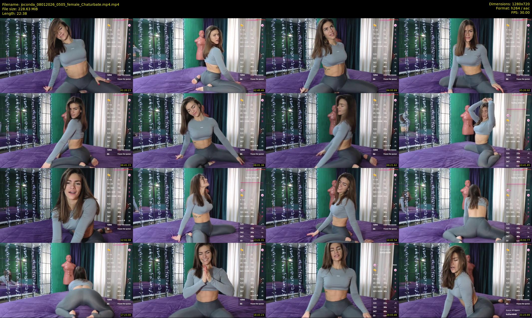 joconda — 23 minute Chaturbate female cam show recording, 720p, Jan 8, 2026