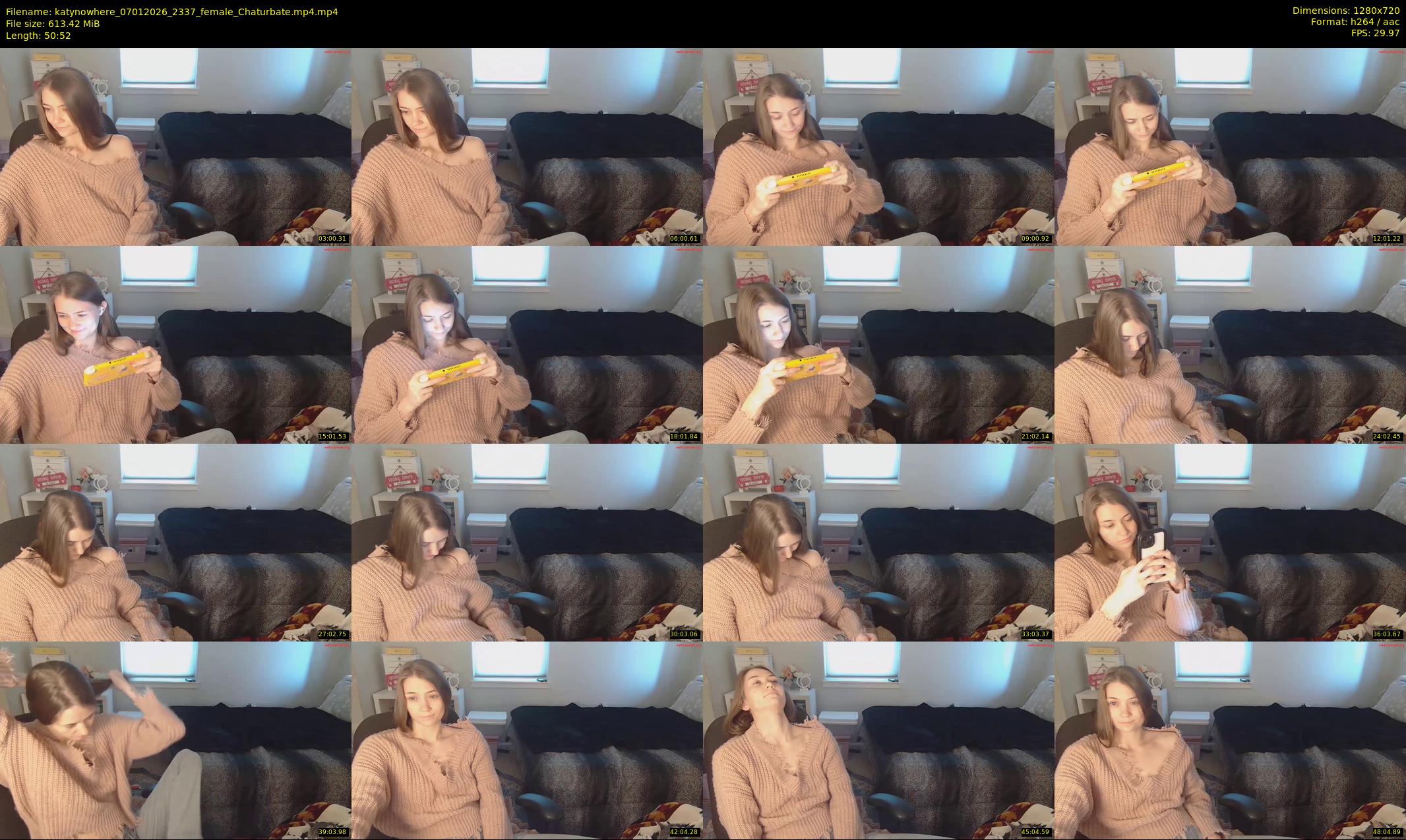 katynowhere — 51 minute Chaturbate female cam show recording, 720p, Jan 7, 2026