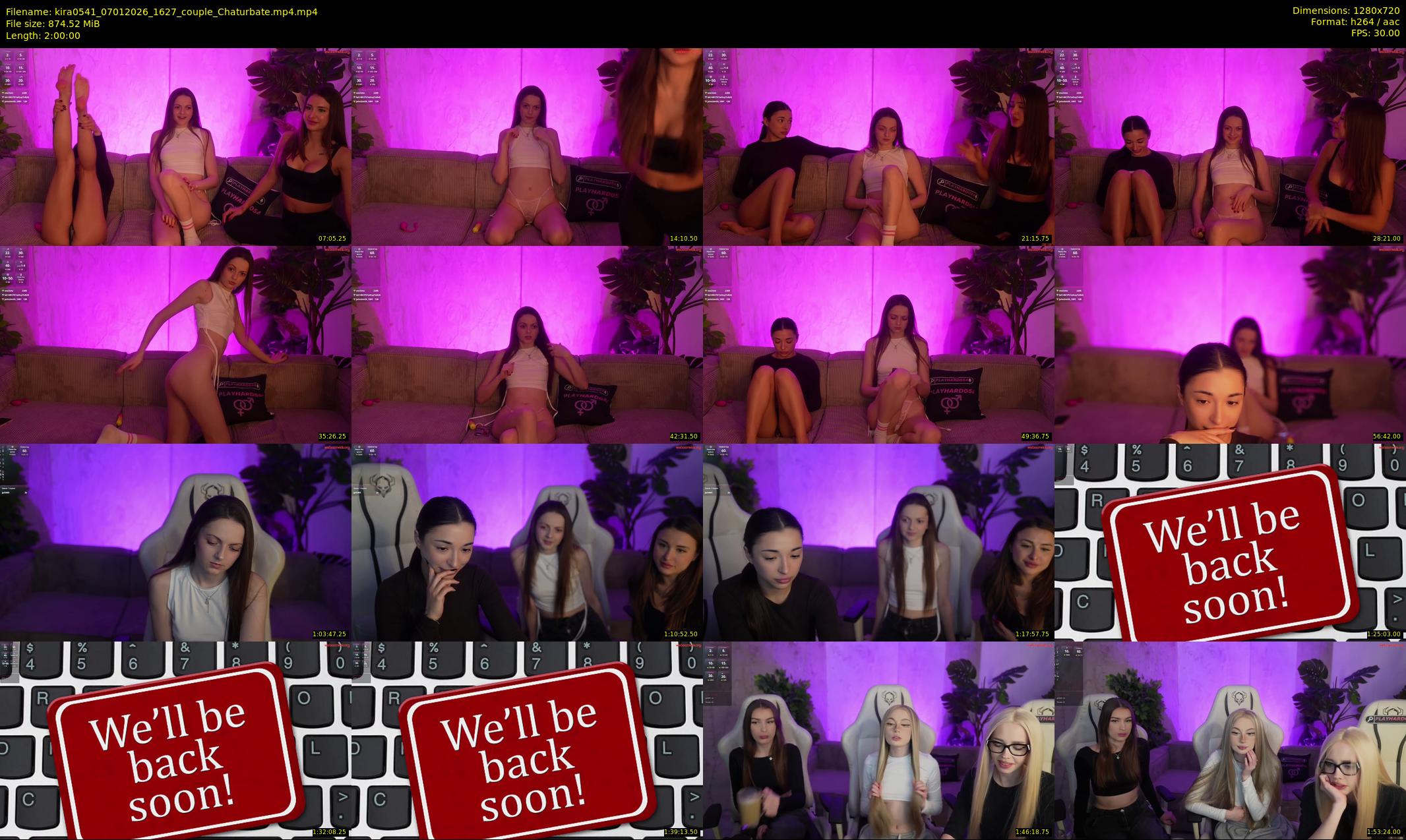kira0541 — 120 minute Chaturbate couple cam show recording, 720p, Jan 7, 2026