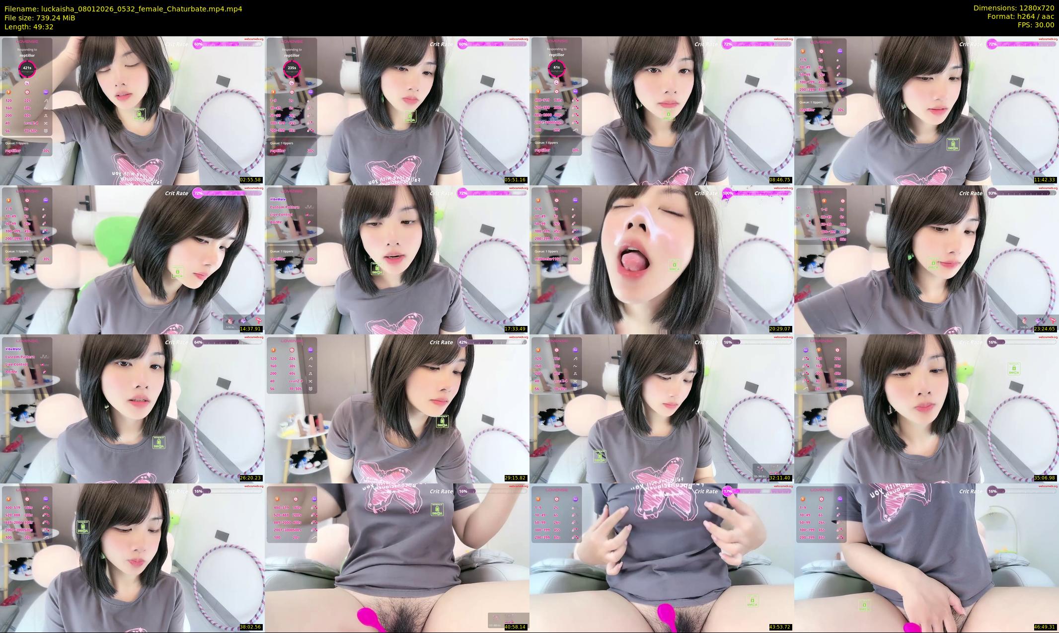 luckaisha — 50 minute Chaturbate female cam show recording, 720p, Jan 8, 2026