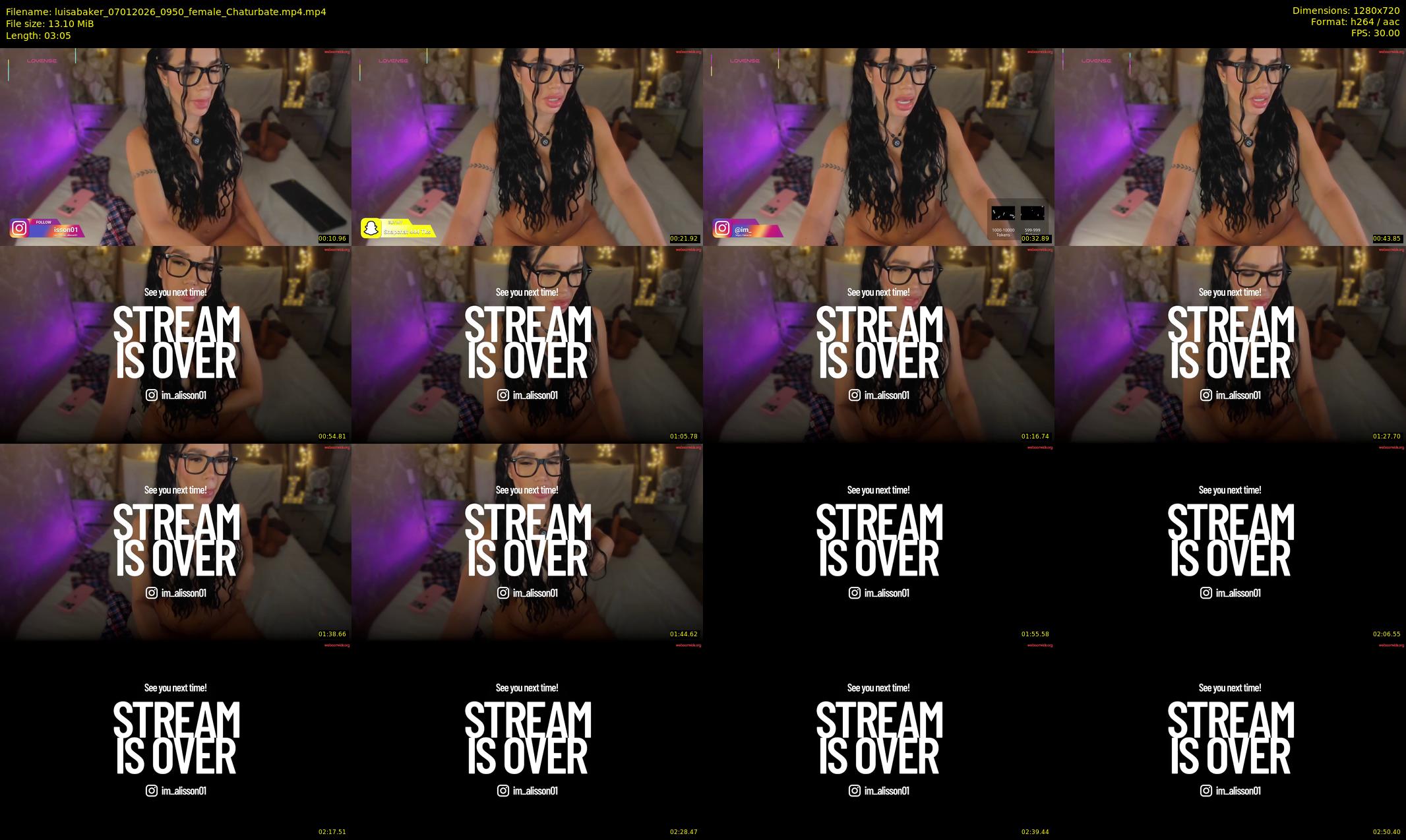 luisabaker — 4 minute Chaturbate female cam show recording, 720p, Jan 7, 2026