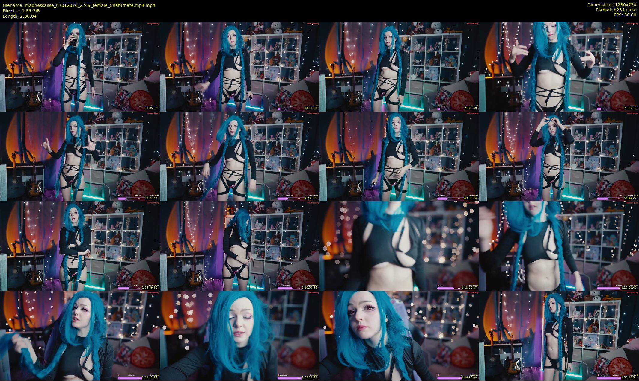 madnessalise — 121 minute Chaturbate female cam show recording, 720p, Jan 7, 2026