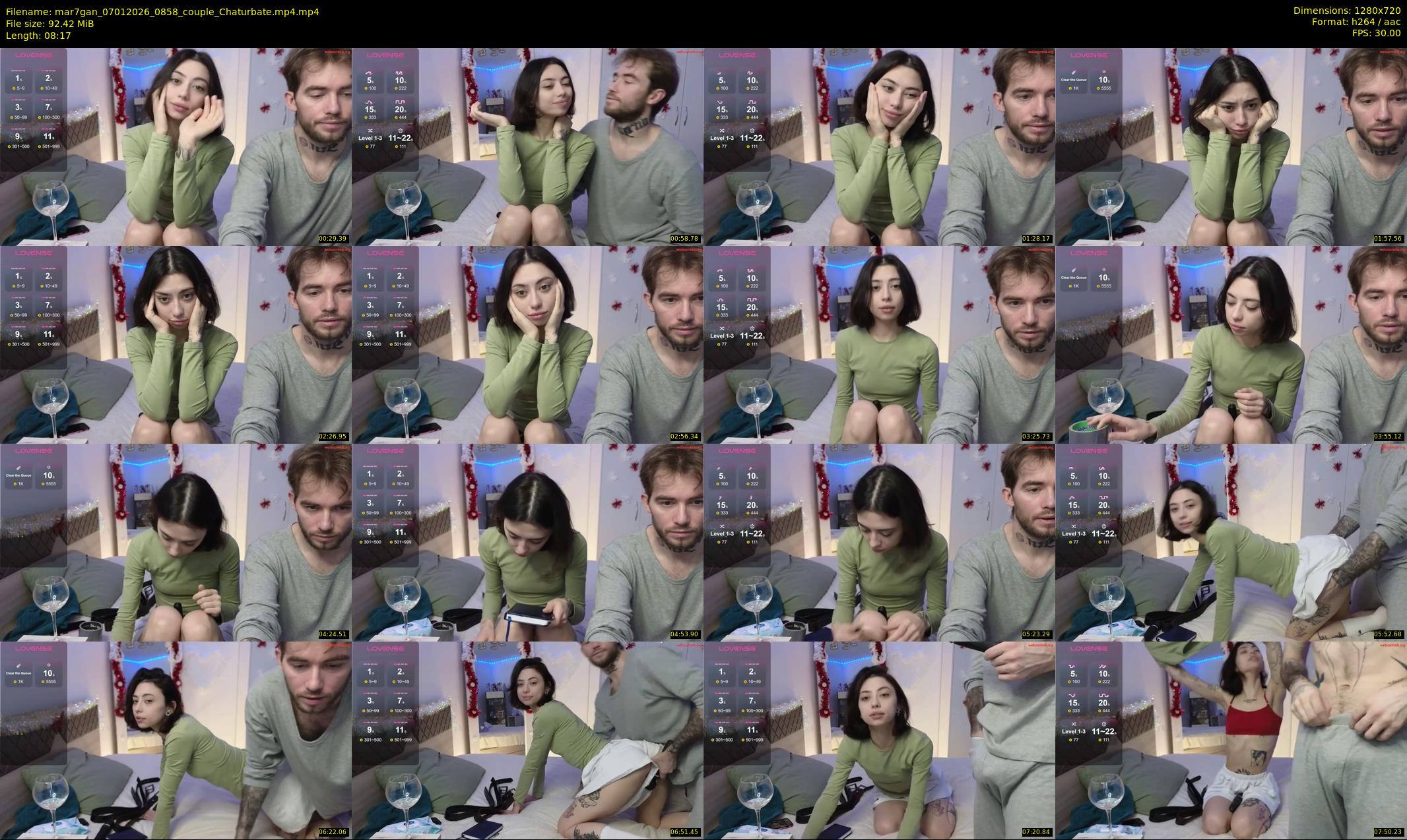 mar7gan — 9 minute Chaturbate couple cam show recording, 720p, Jan 7, 2026