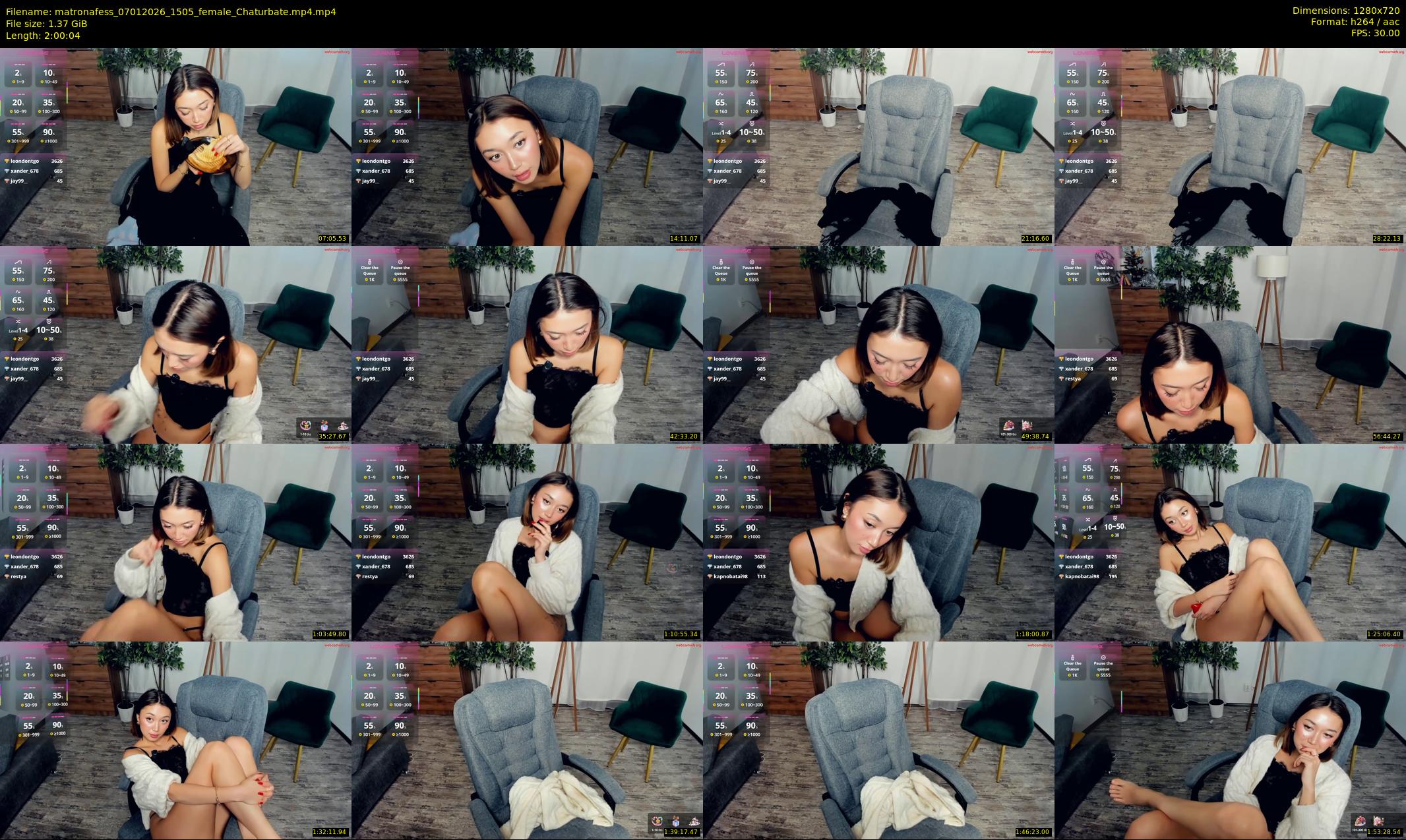 matronafess — 121 minute Chaturbate female cam show recording, 720p, Jan 7, 2026