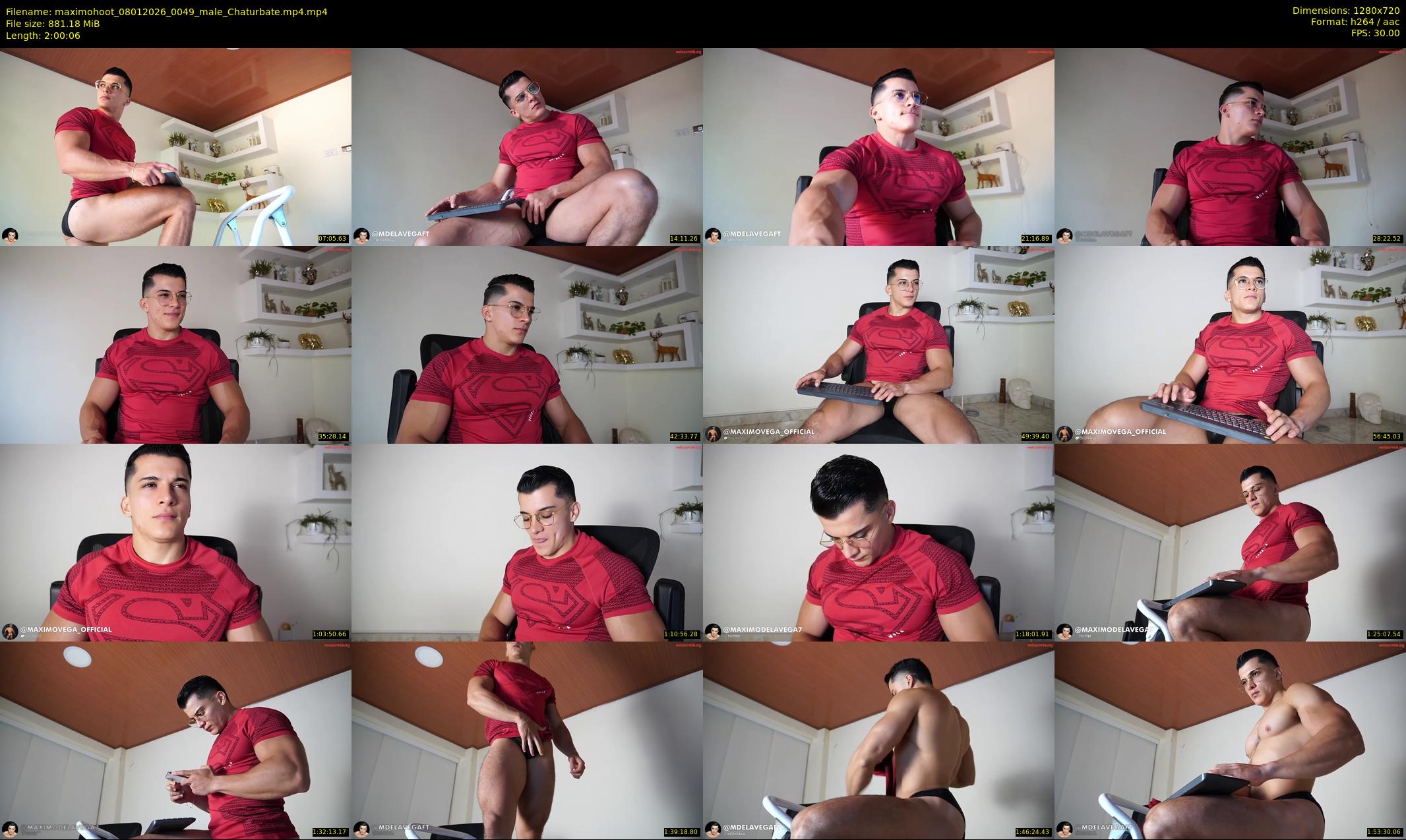 maximohoot — 121 minute Chaturbate male cam show recording, 720p, Jan 8, 2026