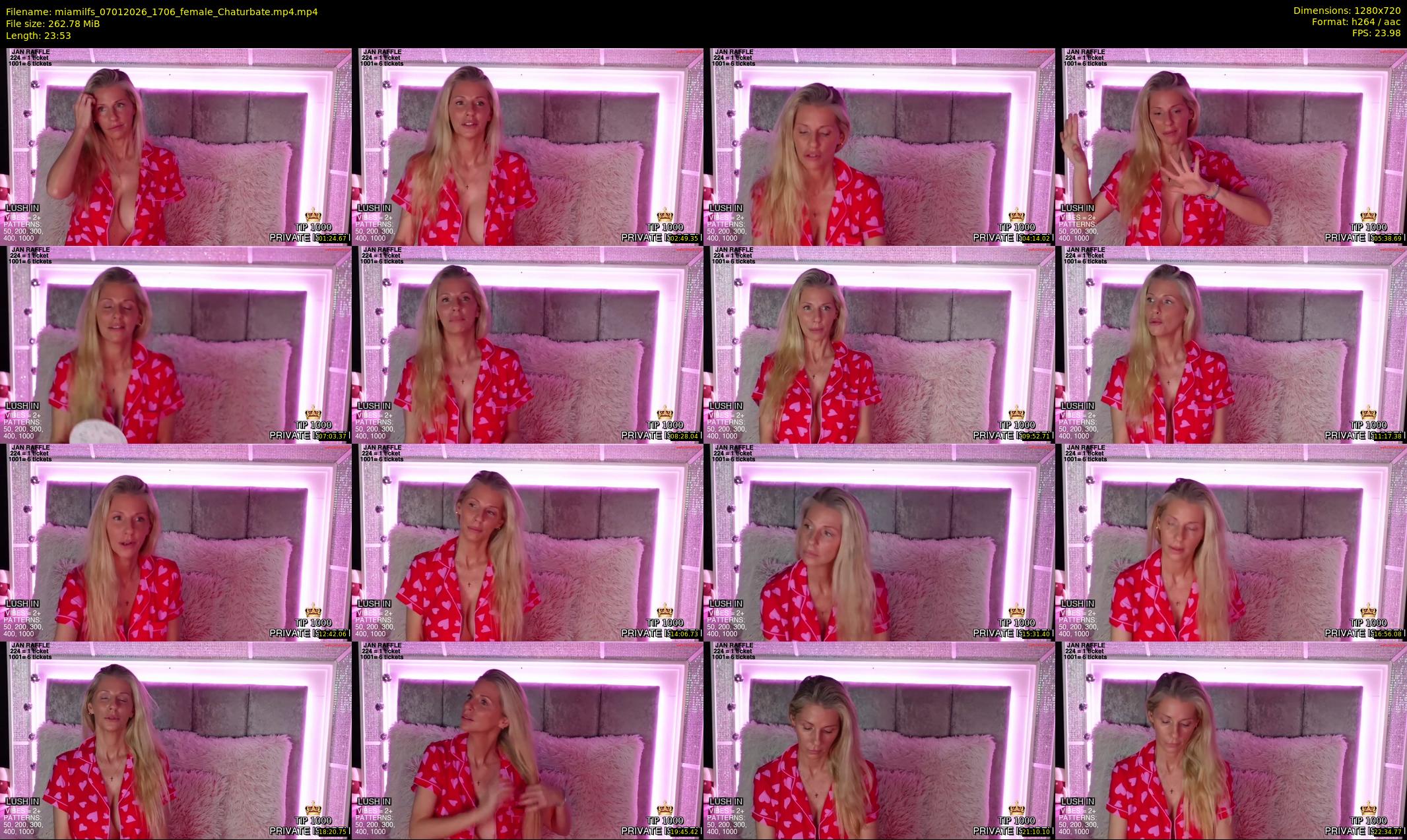miamilfs — 24 minute Chaturbate female cam show recording, 720p, Jan 7, 2026