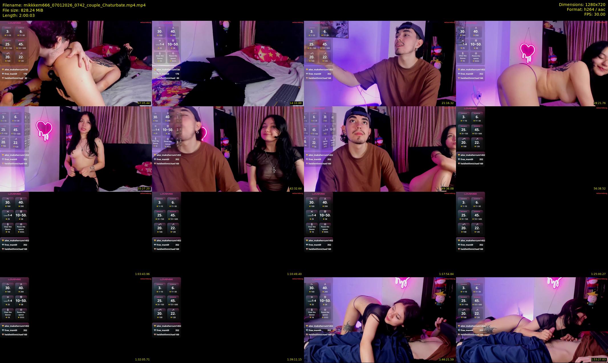 mikkkem666 — 121 minute Chaturbate couple cam show recording, 720p, Jan 7, 2026