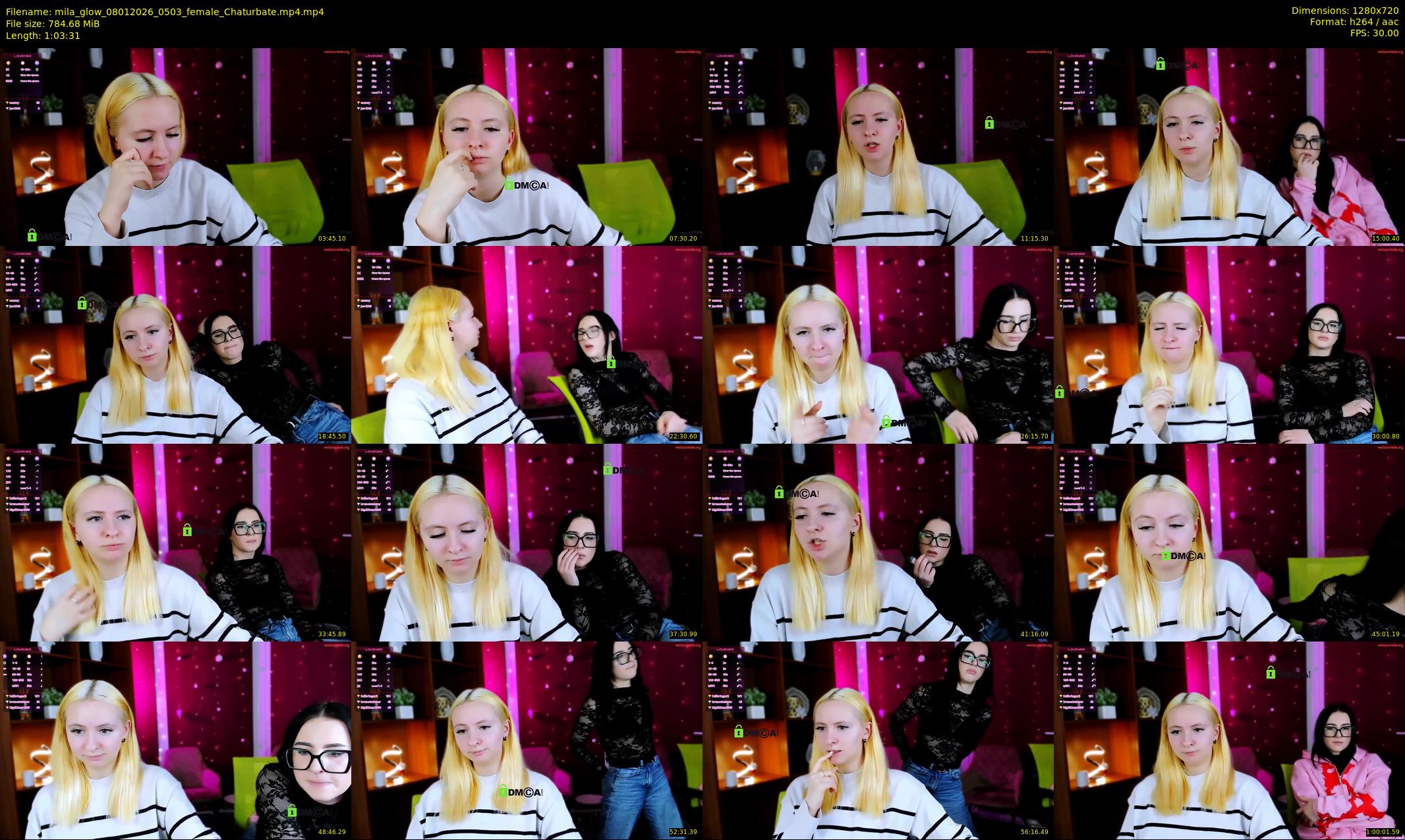 mila_glow — 64 minute Chaturbate female cam show recording, 720p, Jan 8, 2026