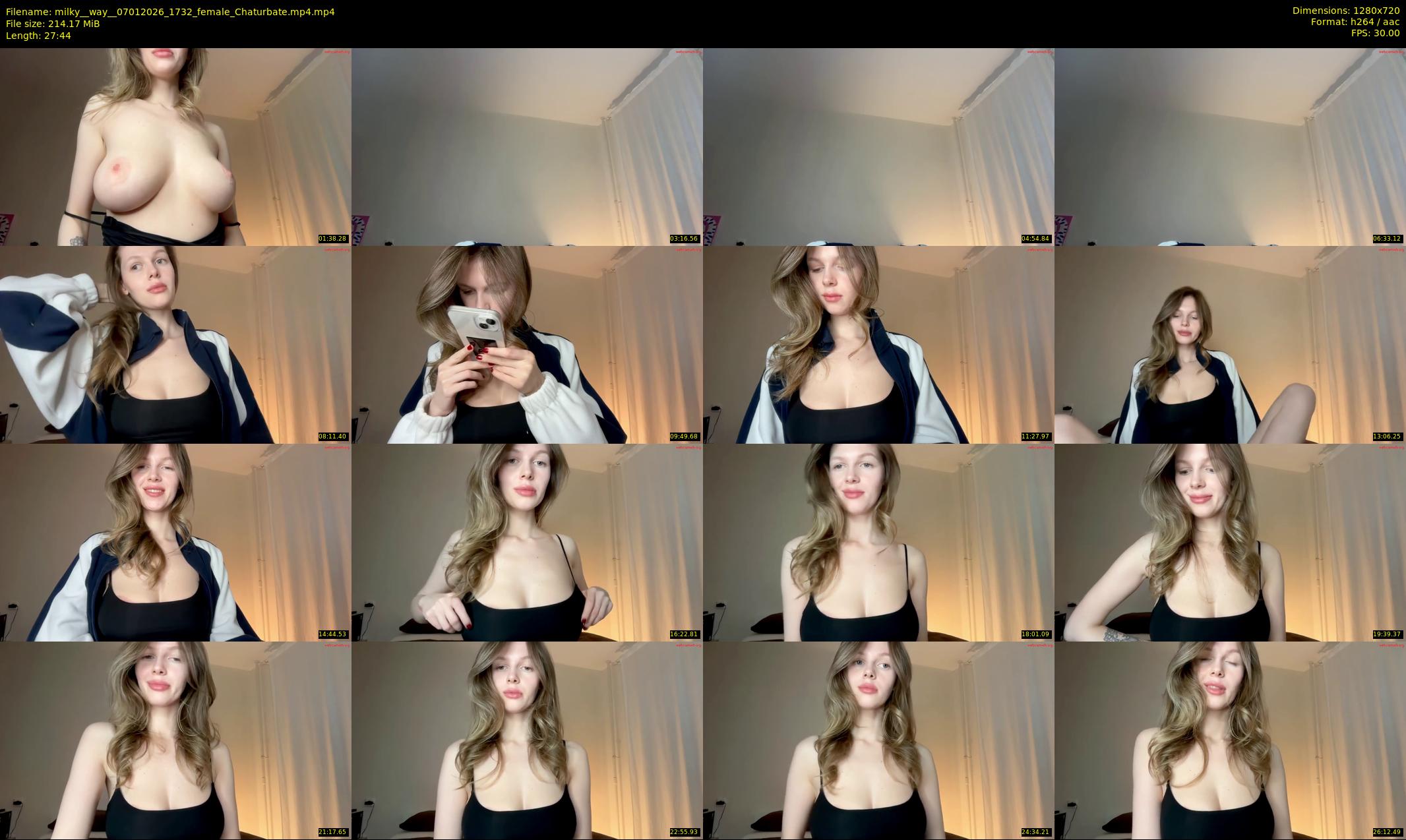 milky__way_ — 28 minute Chaturbate female cam show recording, 720p, Jan 7, 2026