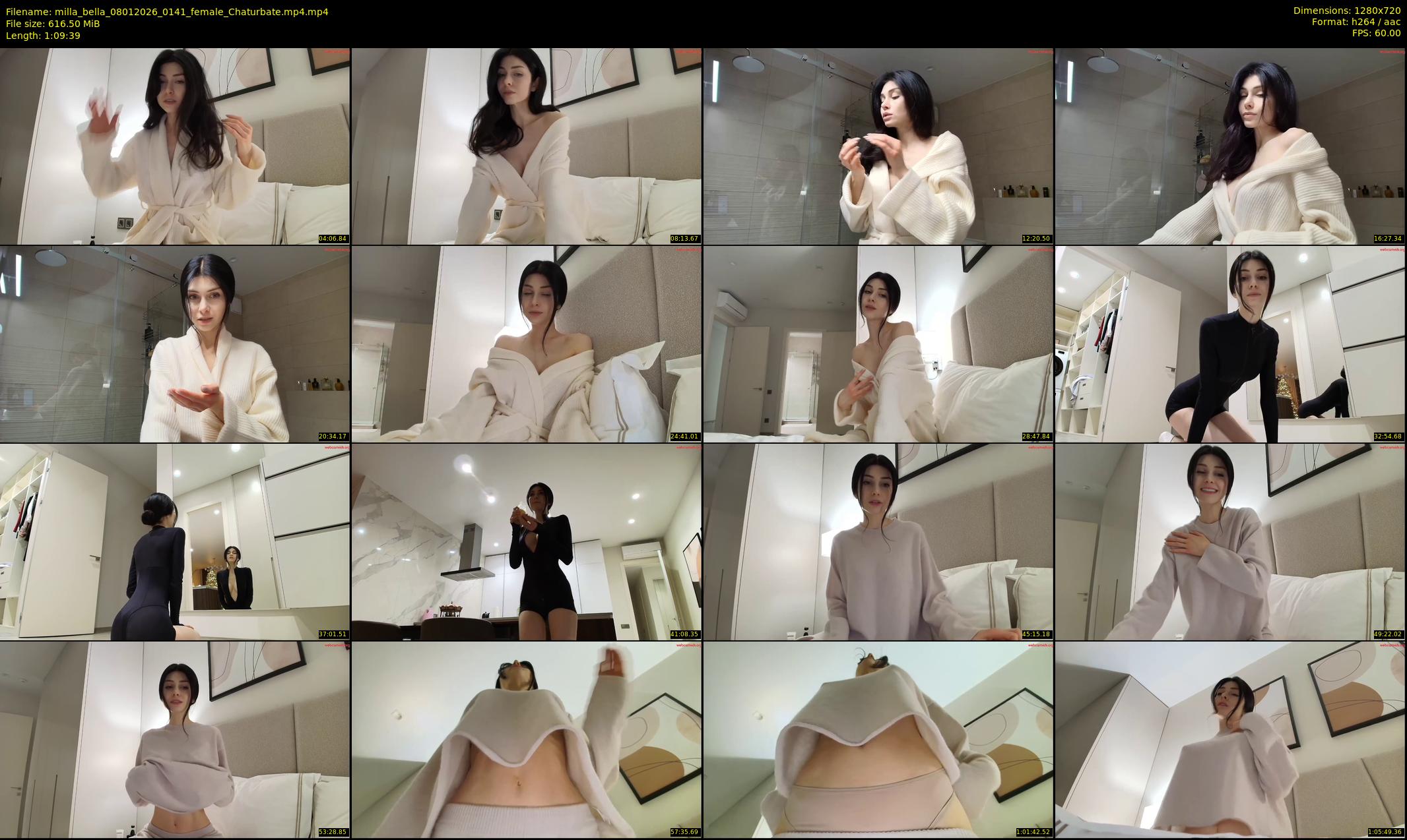 milla_bella — 70 minute Chaturbate female cam show recording, 720p, Jan 8, 2026
