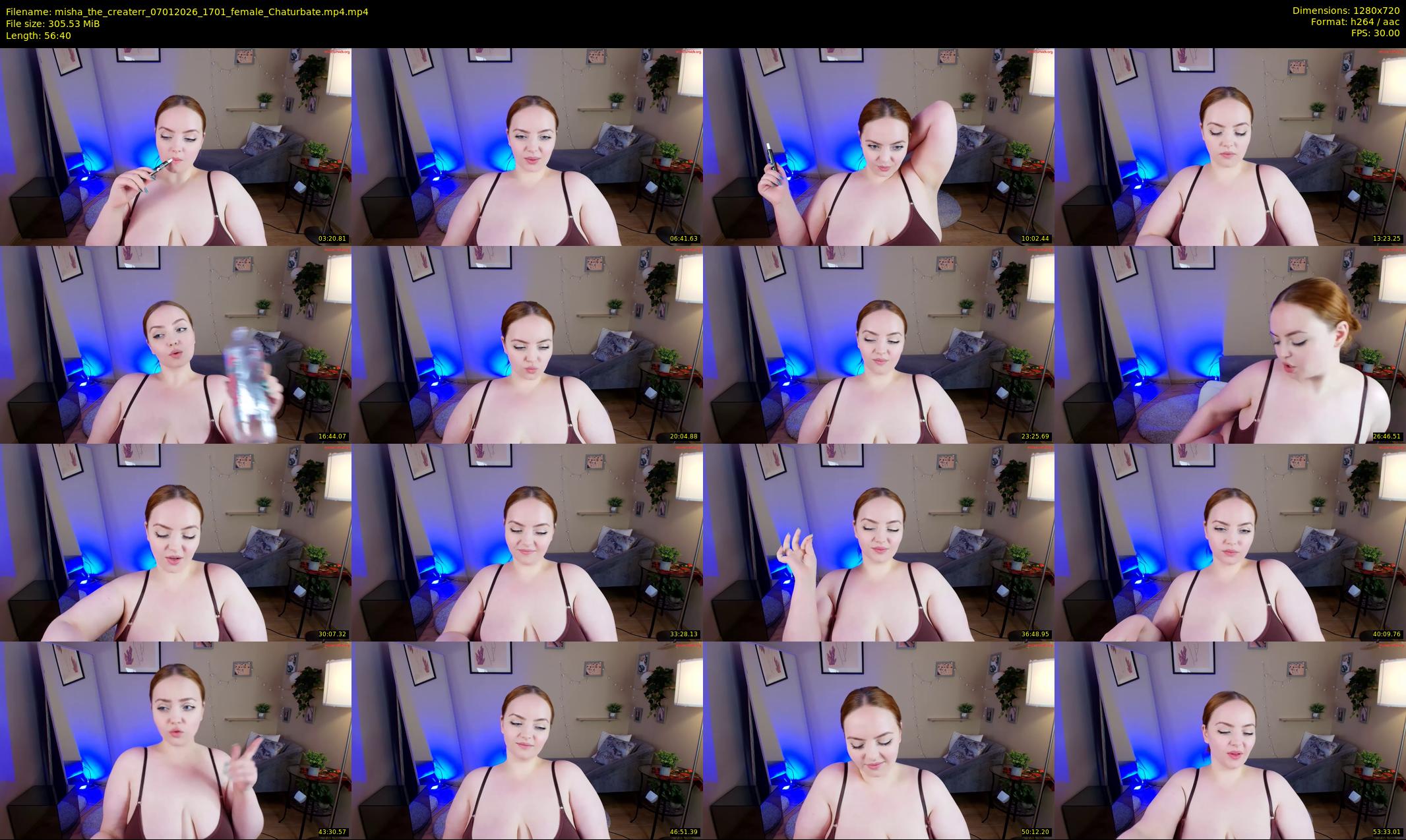misha_the_createrr — 57 minute Chaturbate female cam show recording, 720p, Jan 7, 2026