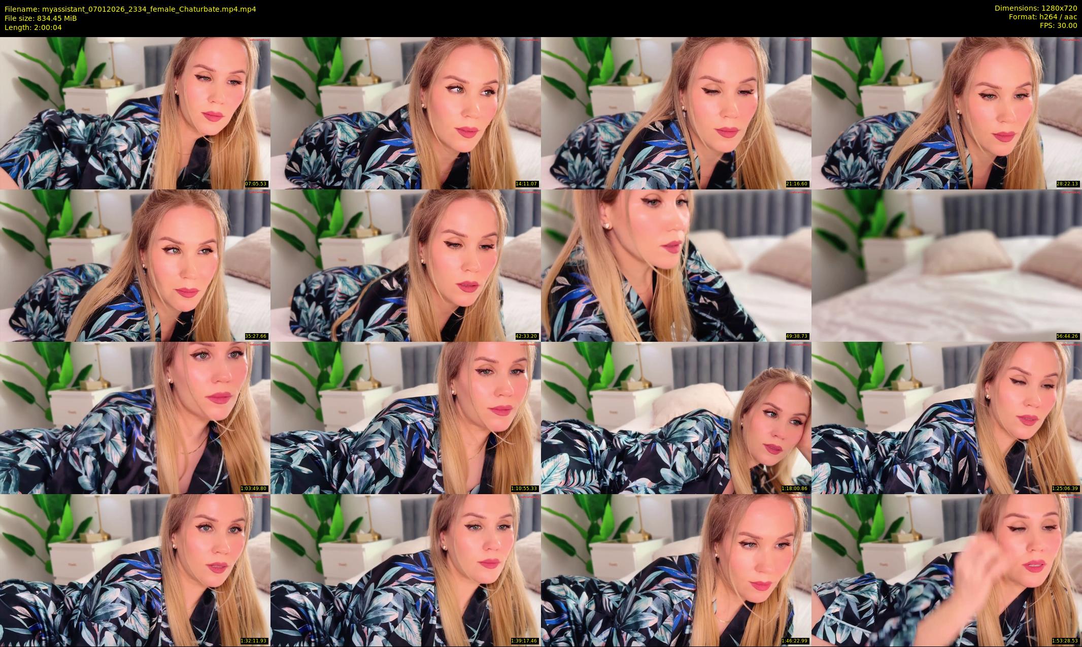 myassistant — 121 minute Chaturbate female cam show recording, 720p, Jan 7, 2026