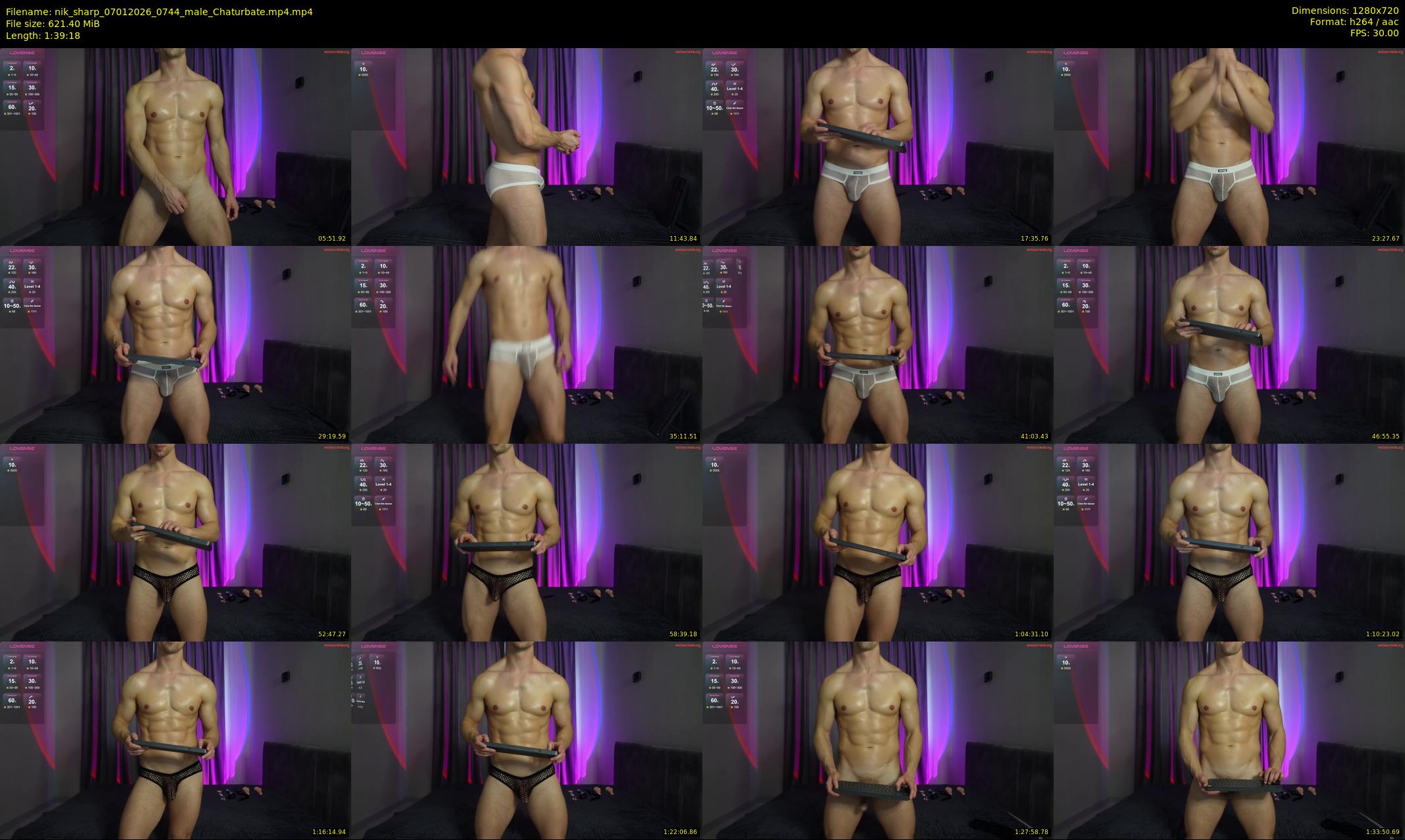 nik_sharp — 100 minute Chaturbate male cam show recording, 720p, Jan 7, 2026