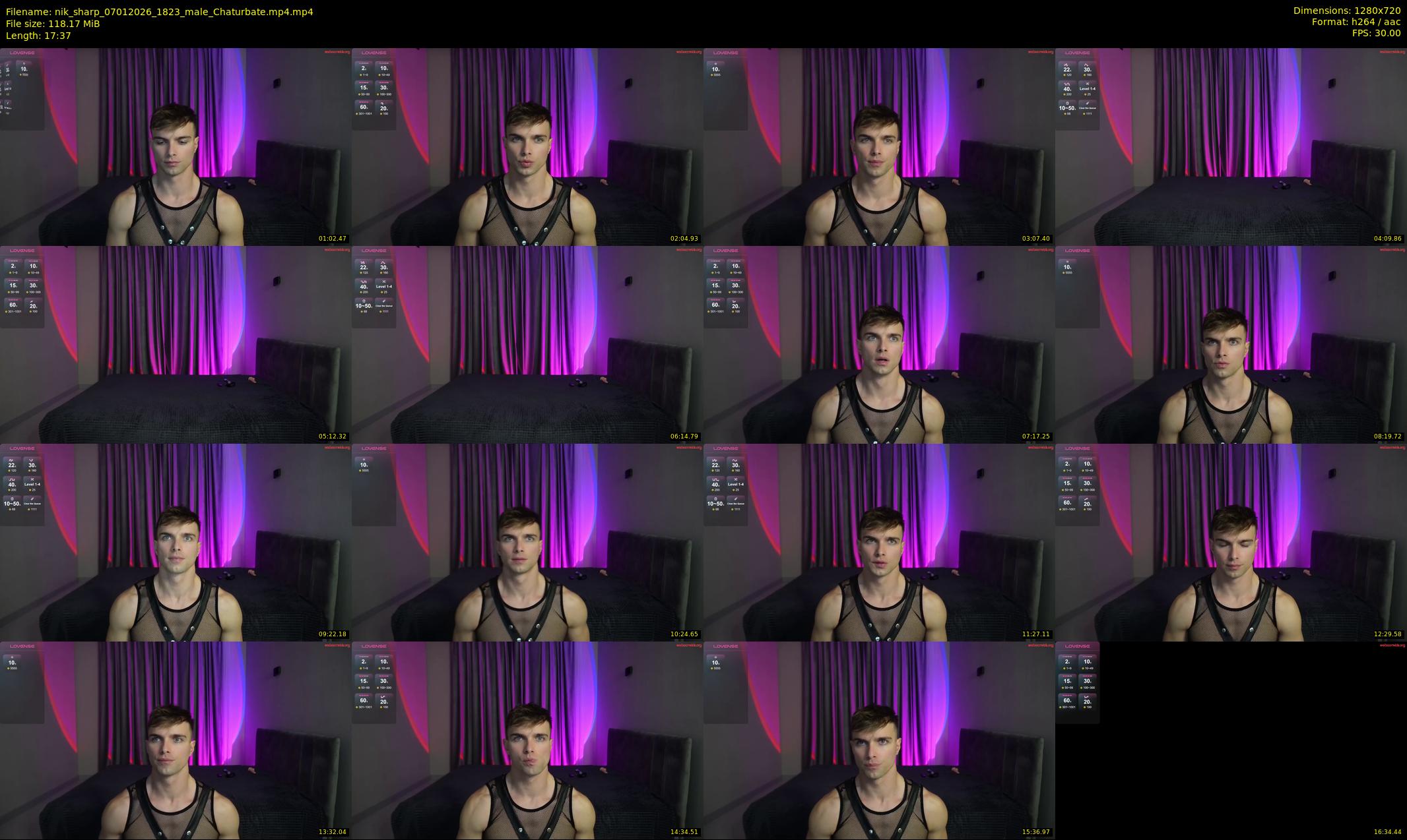 nik_sharp — 18 minute Chaturbate male cam show recording, 720p, Jan 7, 2026