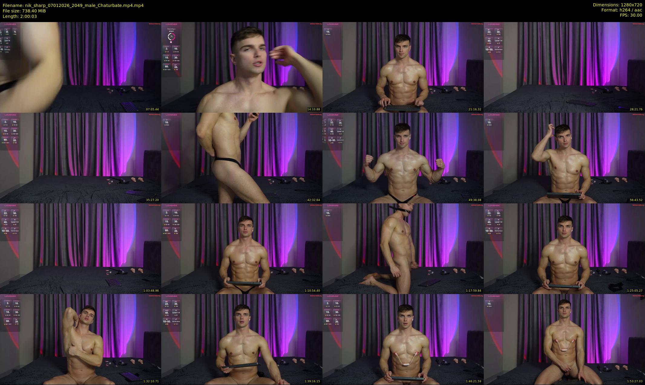 nik_sharp — 121 minute Chaturbate male cam show recording, 720p, Jan 7, 2026