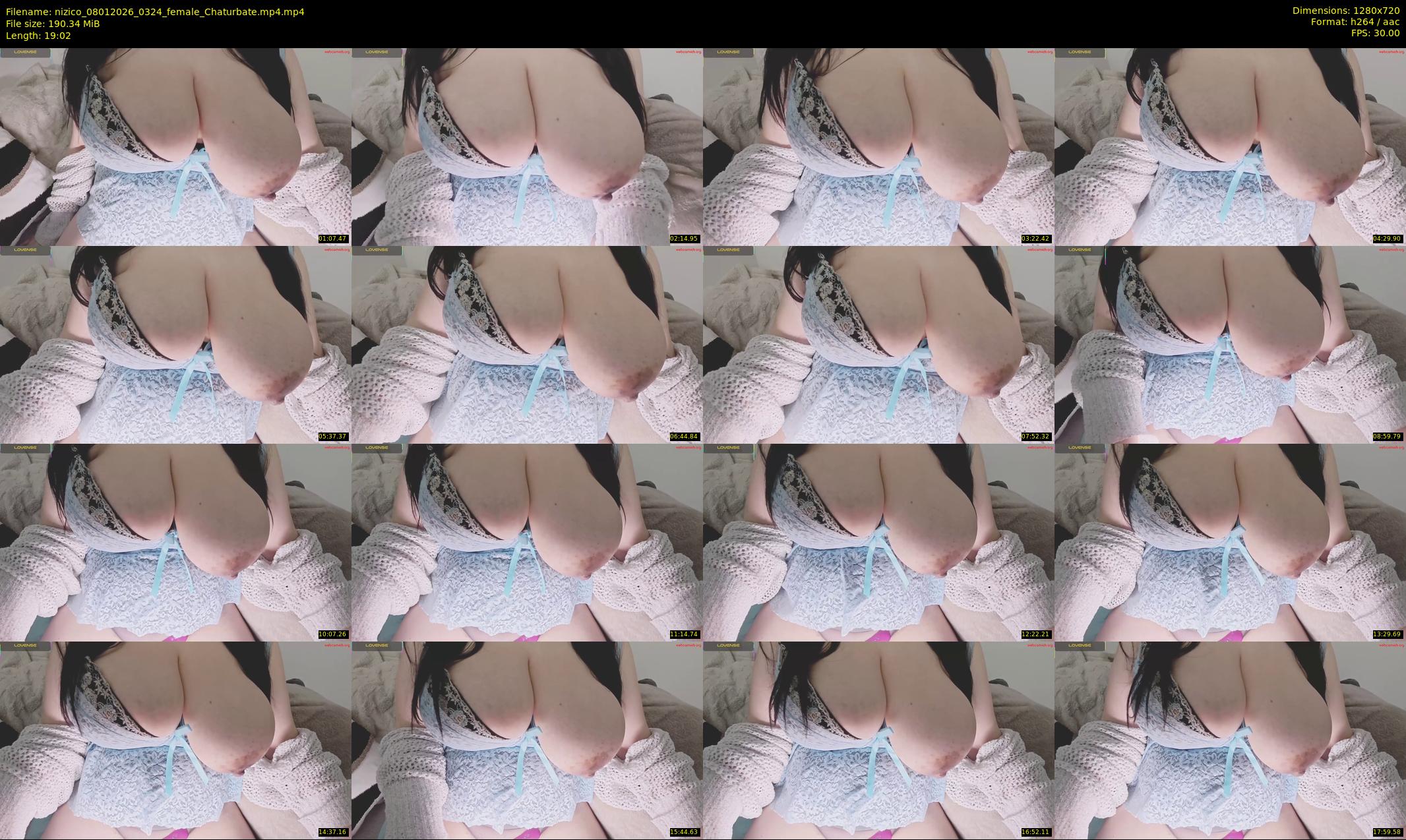 nizico — 20 minute Chaturbate female cam show recording, 720p, Jan 8, 2026