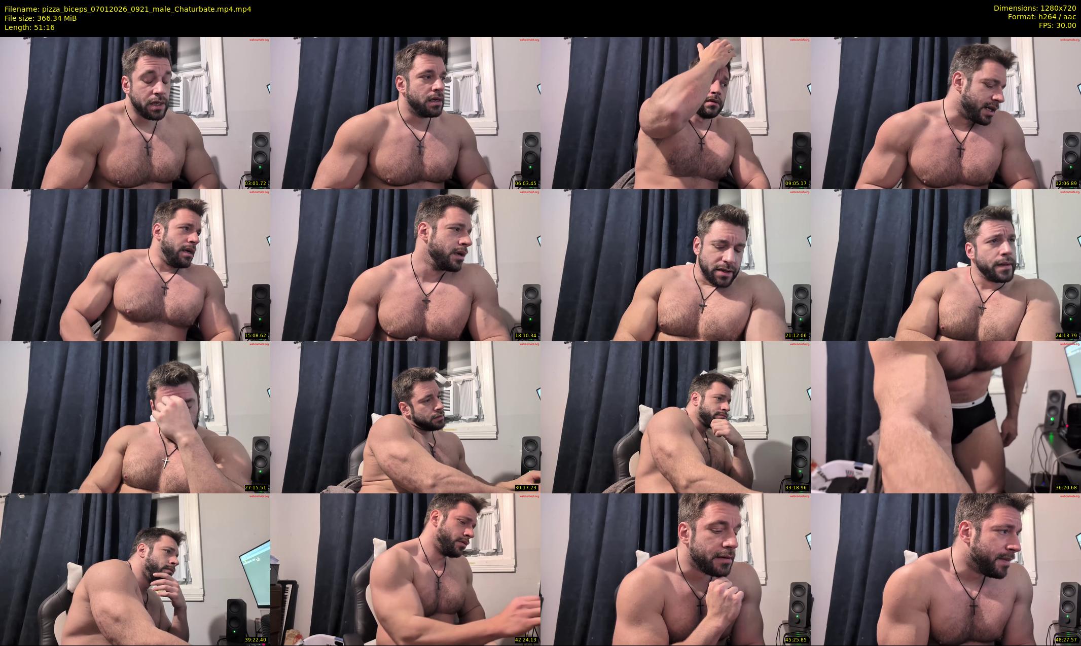 pizza_biceps — 52 minute Chaturbate male cam show recording, 720p, Jan 7, 2026