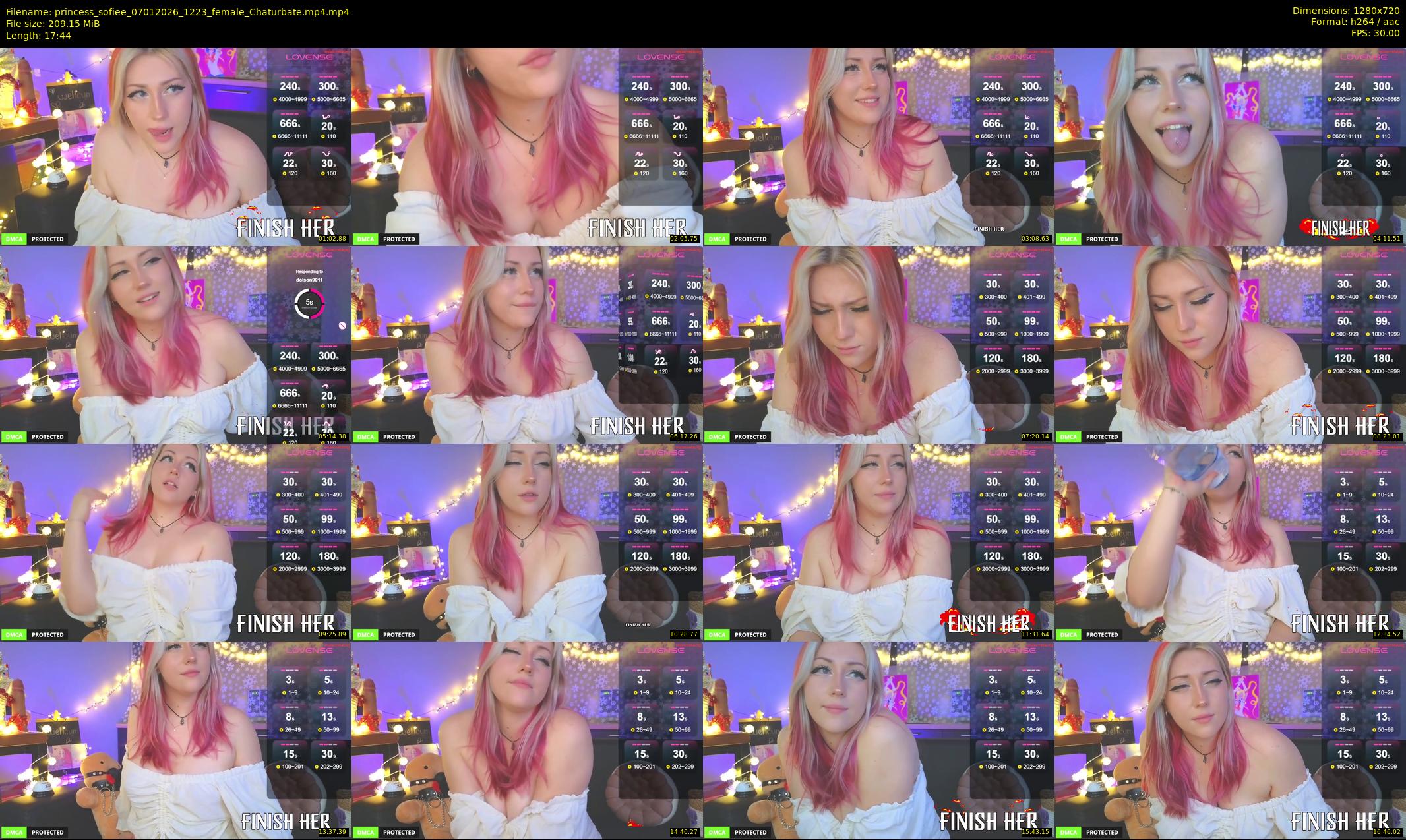 princess_sofiee — 18 minute Chaturbate female cam show recording, 720p, Jan 7, 2026