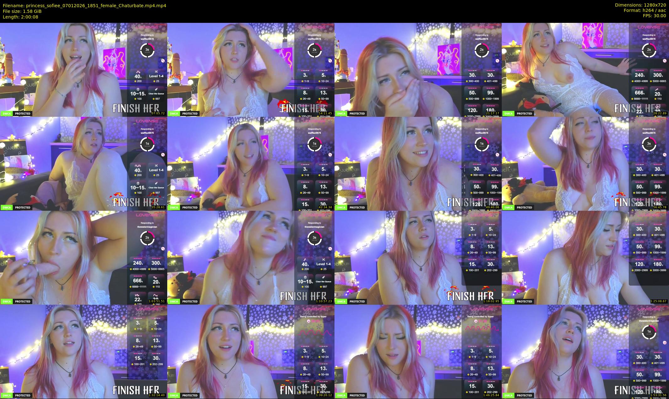 princess_sofiee — 121 minute Chaturbate female cam show recording, 720p, Jan 7, 2026