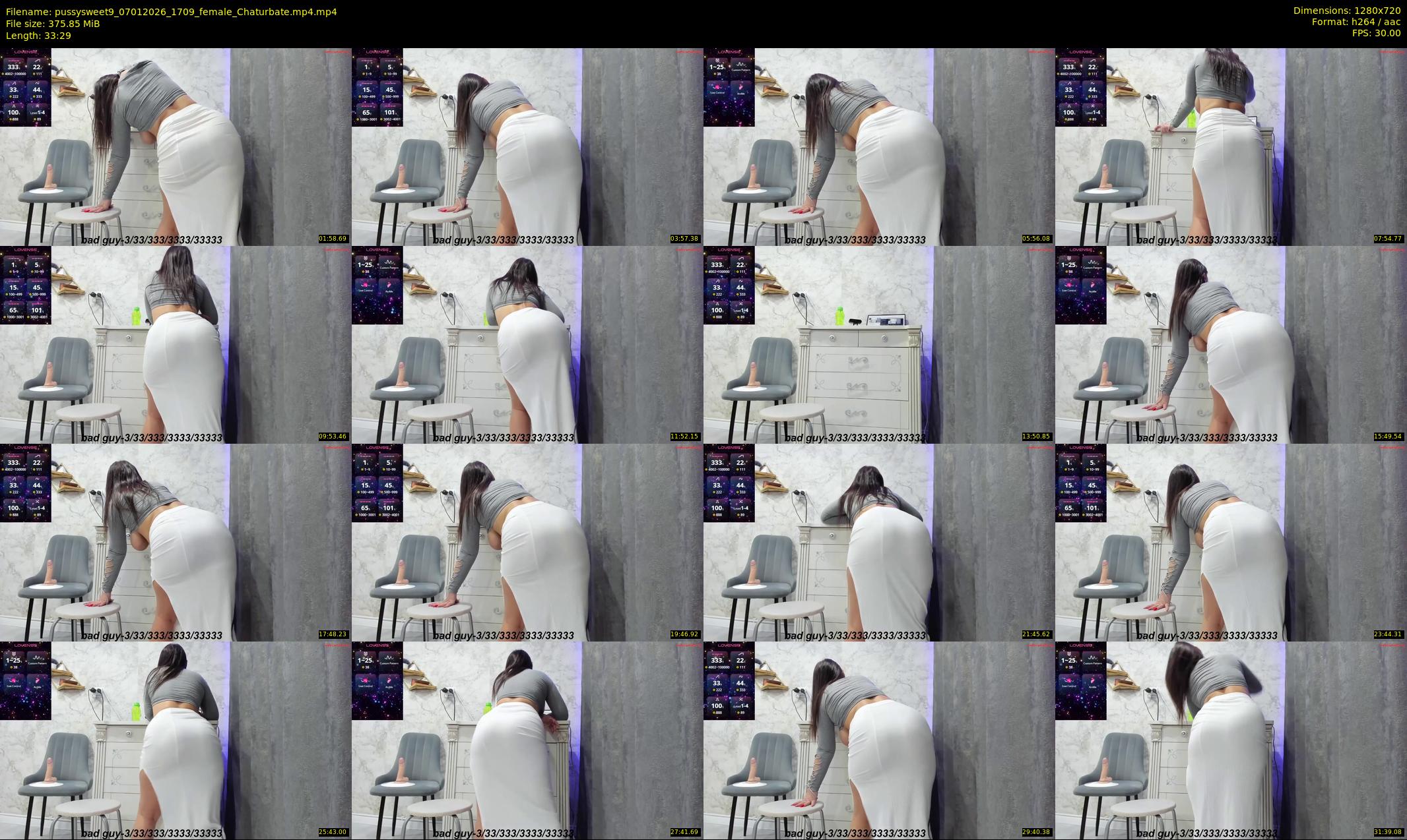 pussysweet9 — 34 minute Chaturbate female cam show recording, 720p, Jan 7, 2026