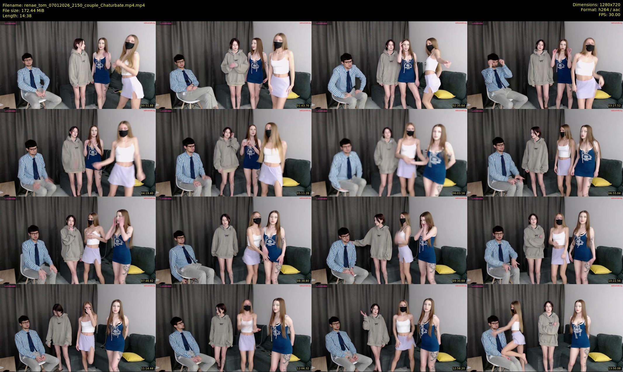 renae_tom — 15 minute Chaturbate couple cam show recording, 720p, Jan 7, 2026