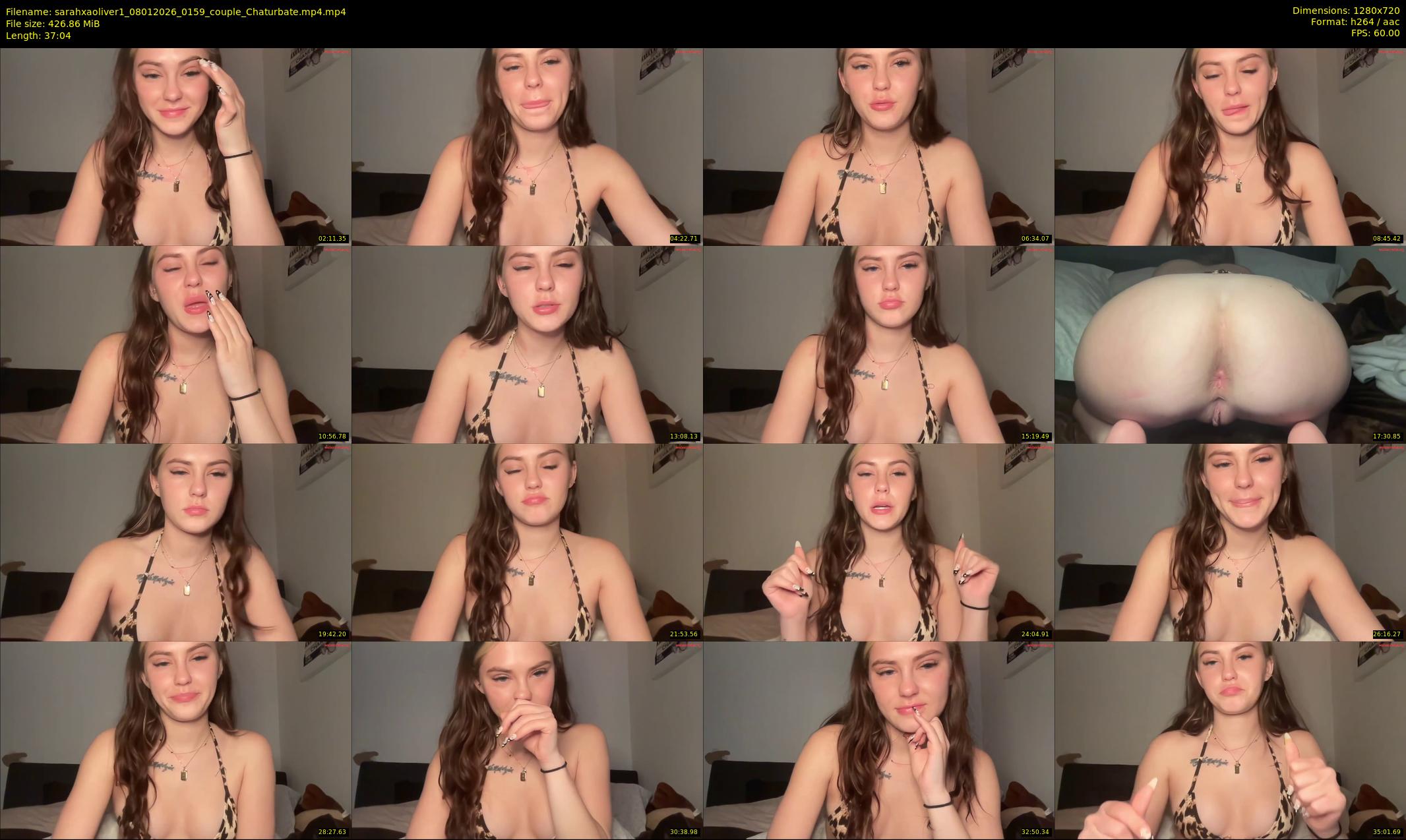 sarahxaoliver1 — 38 minute Chaturbate couple cam show recording, 720p, Jan 8, 2026