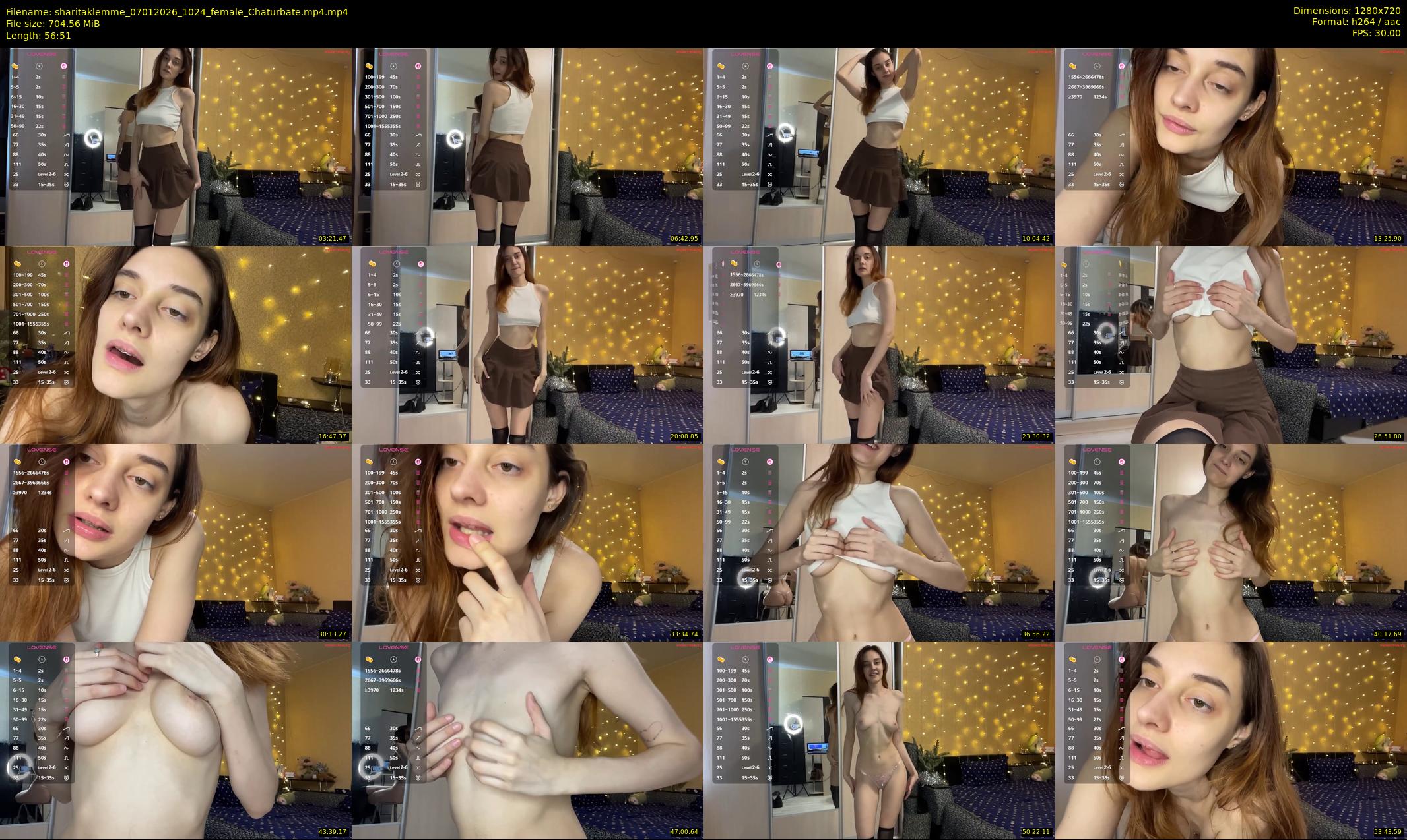 sharitaklemme — 57 minute Chaturbate female cam show recording, 720p, Jan 7, 2026