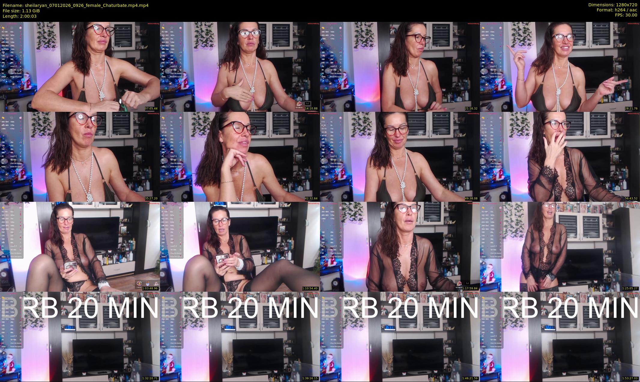 sheilaryan — 121 minute Chaturbate female cam show recording, 720p, Jan 7, 2026