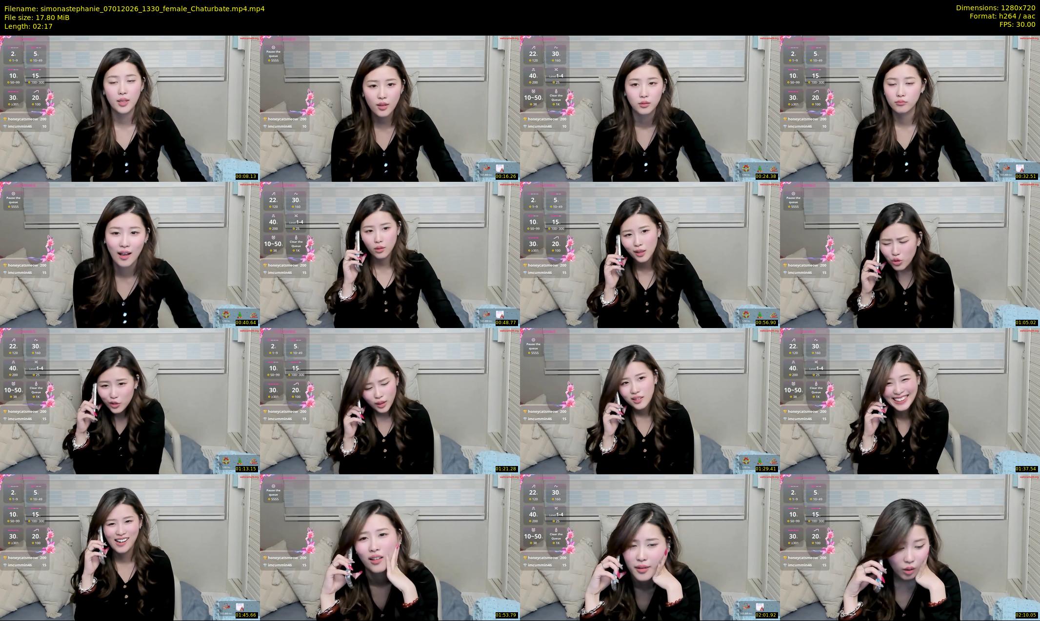 simonastephanie — 3 minute Chaturbate female cam show recording, 720p, Jan 7, 2026