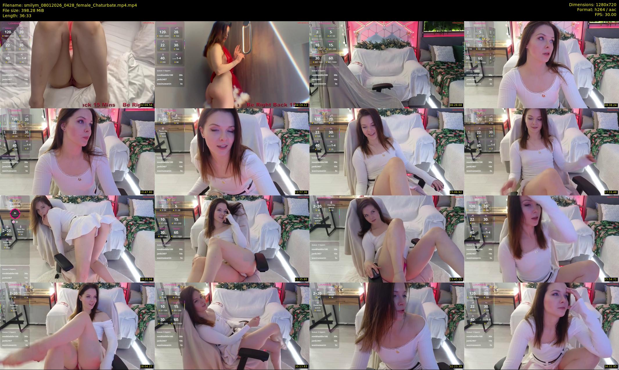 smilym — 37 minute Chaturbate female cam show recording, 720p, Jan 8, 2026