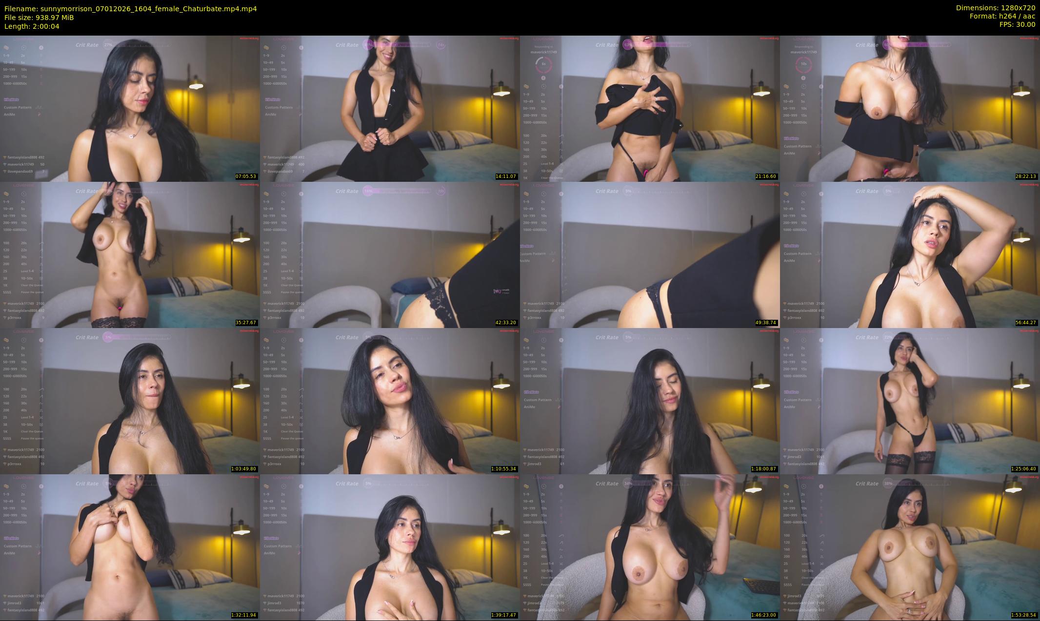 sunnymorrison — 121 minute Chaturbate female cam show recording, 720p, Jan 7, 2026
