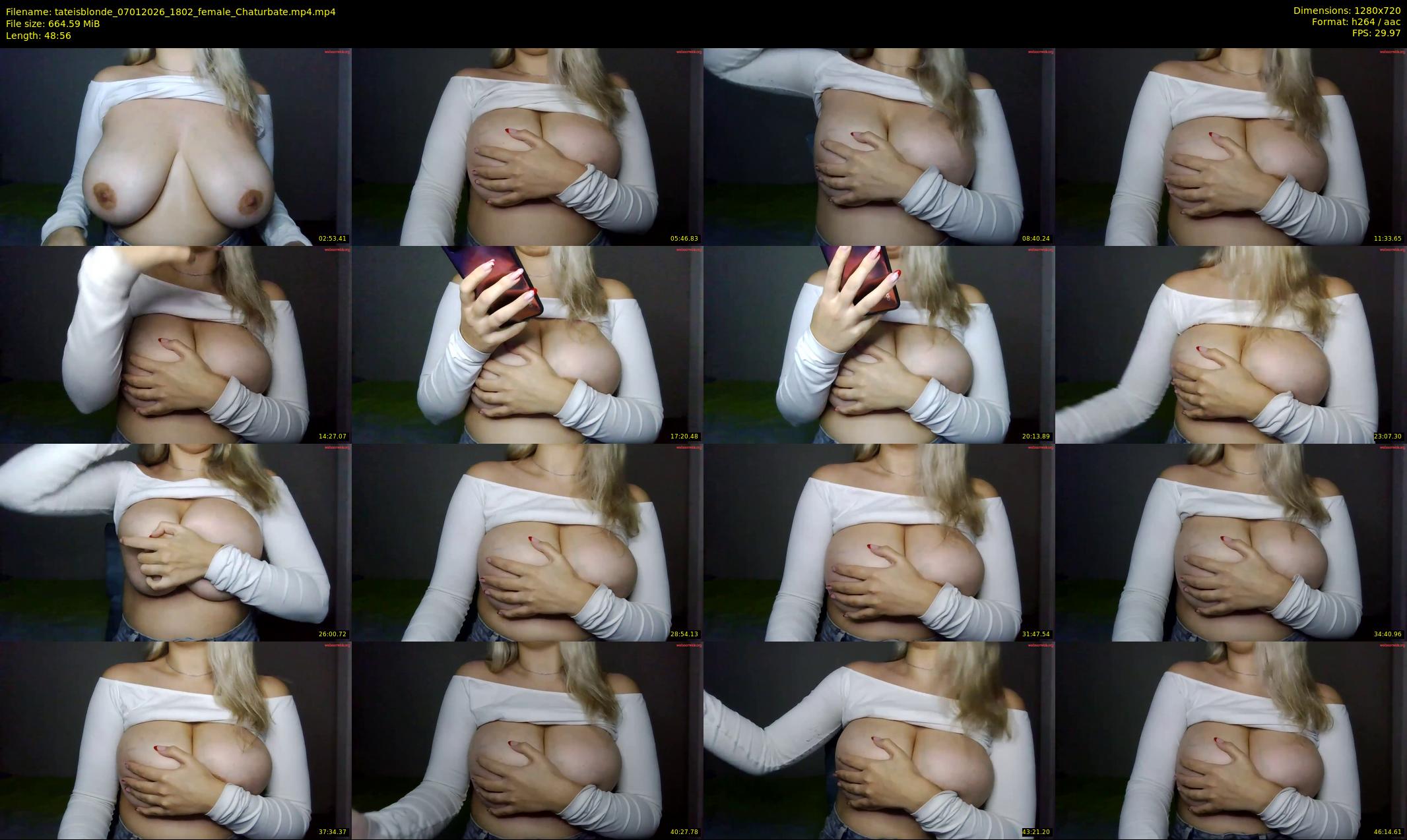 tateisblonde — 49 minute Chaturbate female cam show recording, 720p, Jan 7, 2026