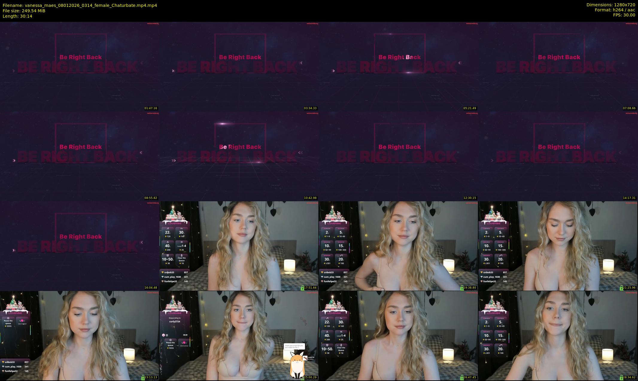 vanessa_maes — 31 minute Chaturbate female cam show recording, 720p, Jan 8, 2026