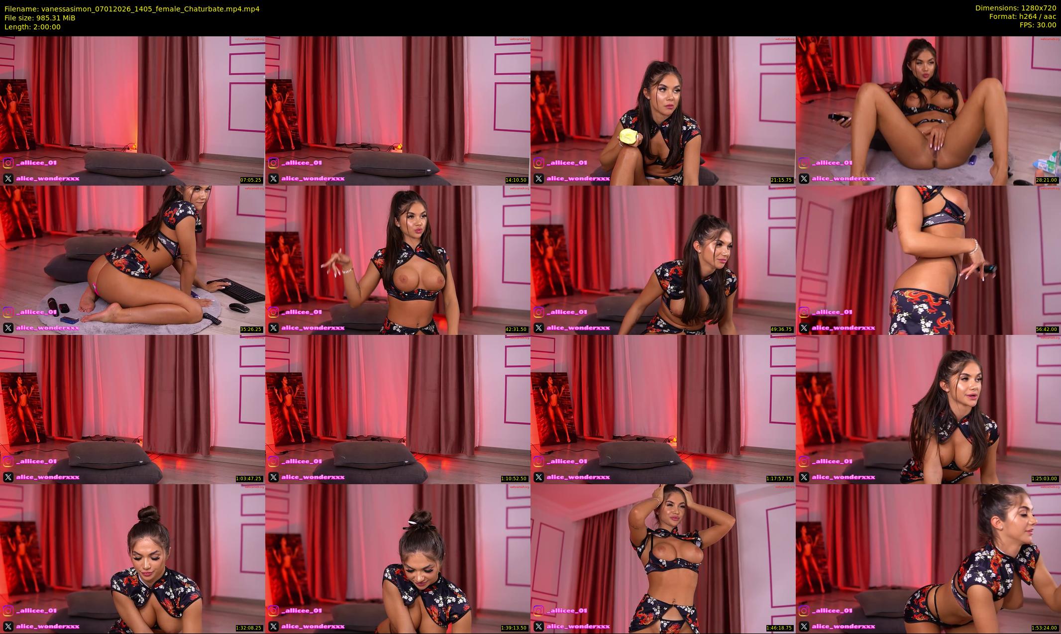 vanessasimon — 120 minute Chaturbate female cam show recording, 720p, Jan 7, 2026