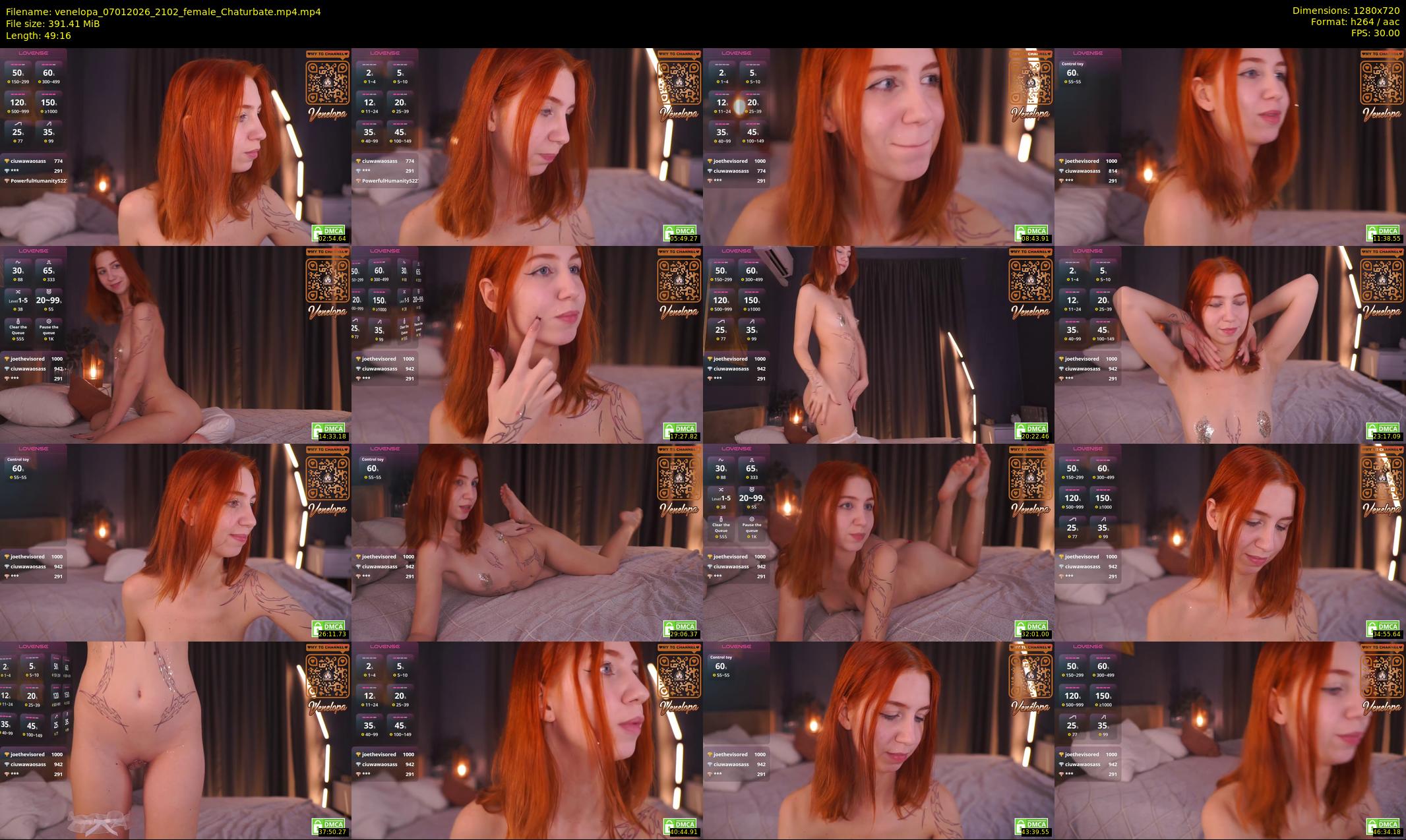 venelopa — 50 minute Chaturbate female cam show recording, 720p, Jan 7, 2026