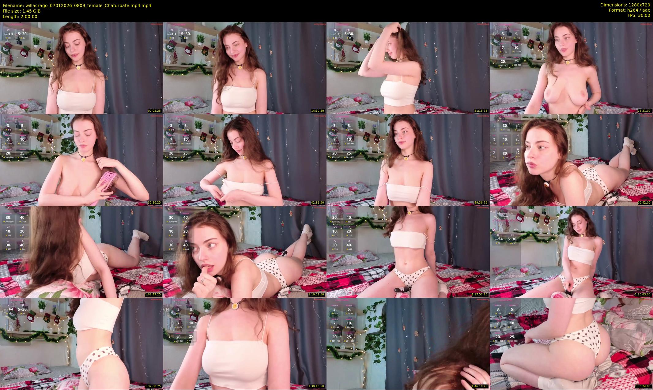 willacrago — 120 minute Chaturbate female cam show recording, 720p, Jan 7, 2026