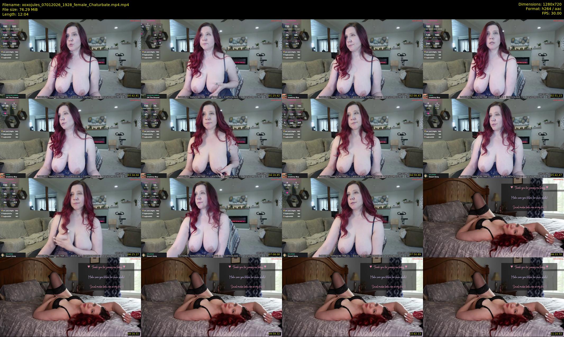 xoxojules — 13 minute Chaturbate female cam show recording, 720p, Jan 7, 2026