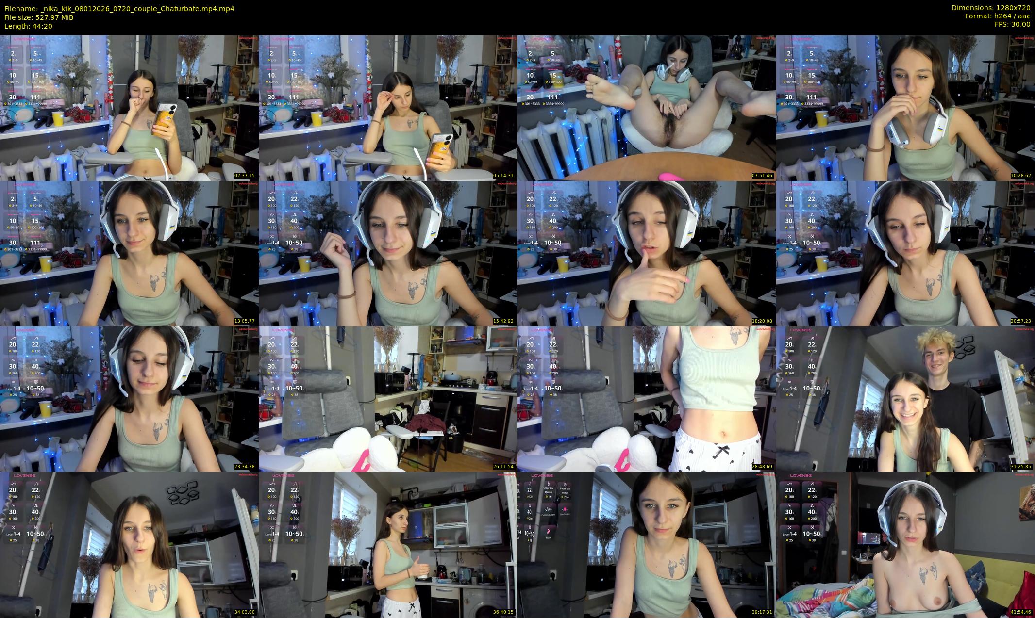 _nika_kik — 45 minute Chaturbate female cam show recording, 720p, Jan 8, 2026