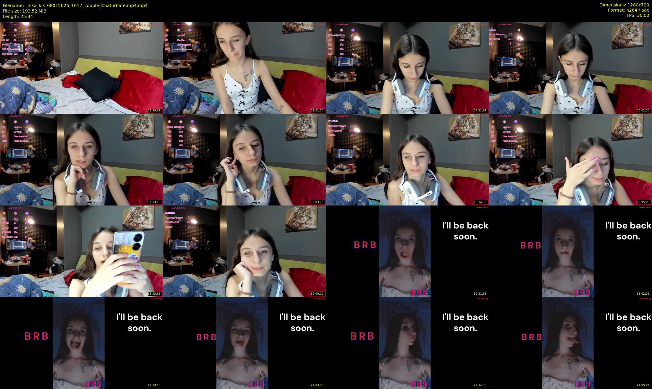 _nika_kik — 26 minute Chaturbate female cam show recording, 720p, Jan 8, 2026