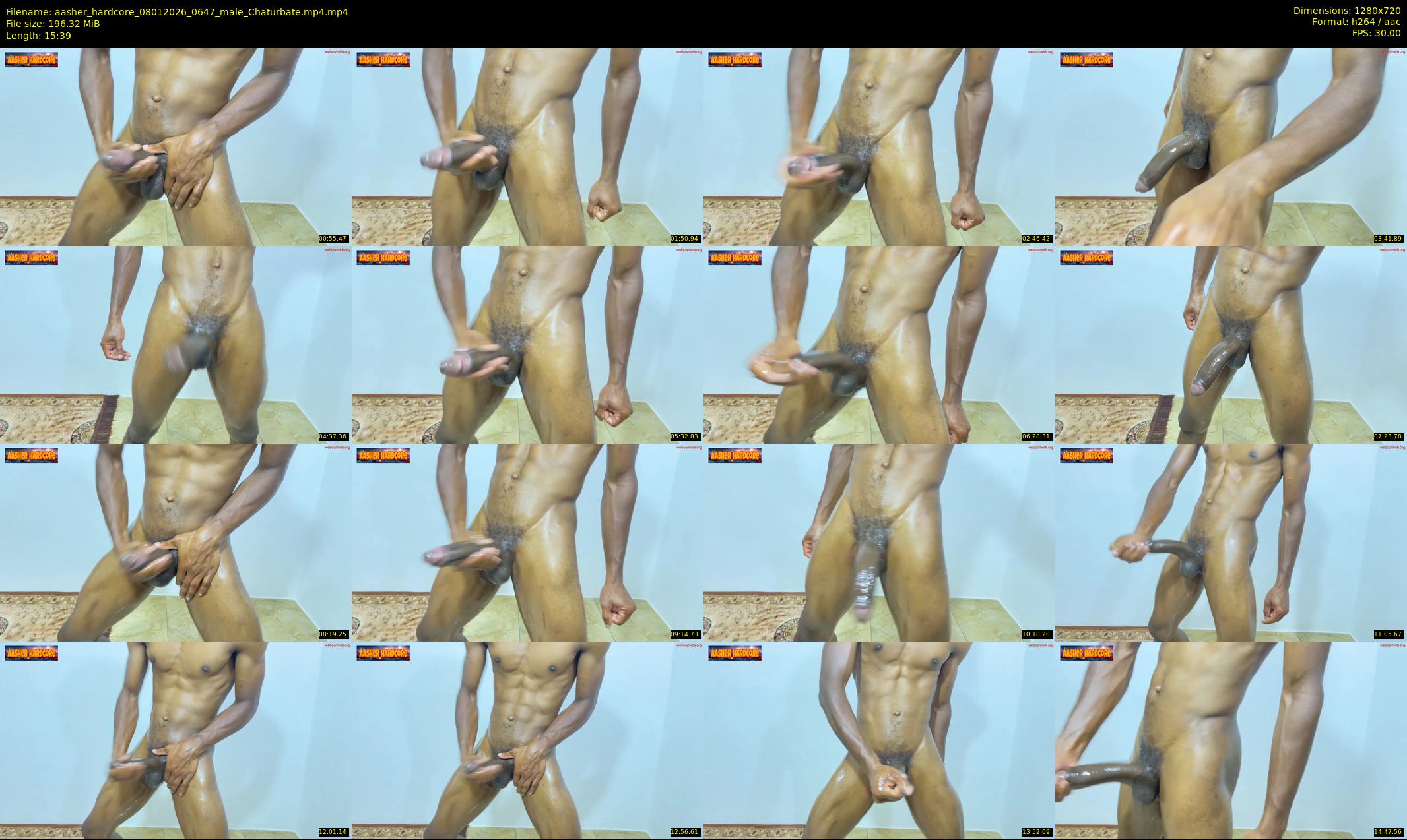 aasher_hardcore — 16 minute Chaturbate male cam show recording, 720p, Jan 8, 2026