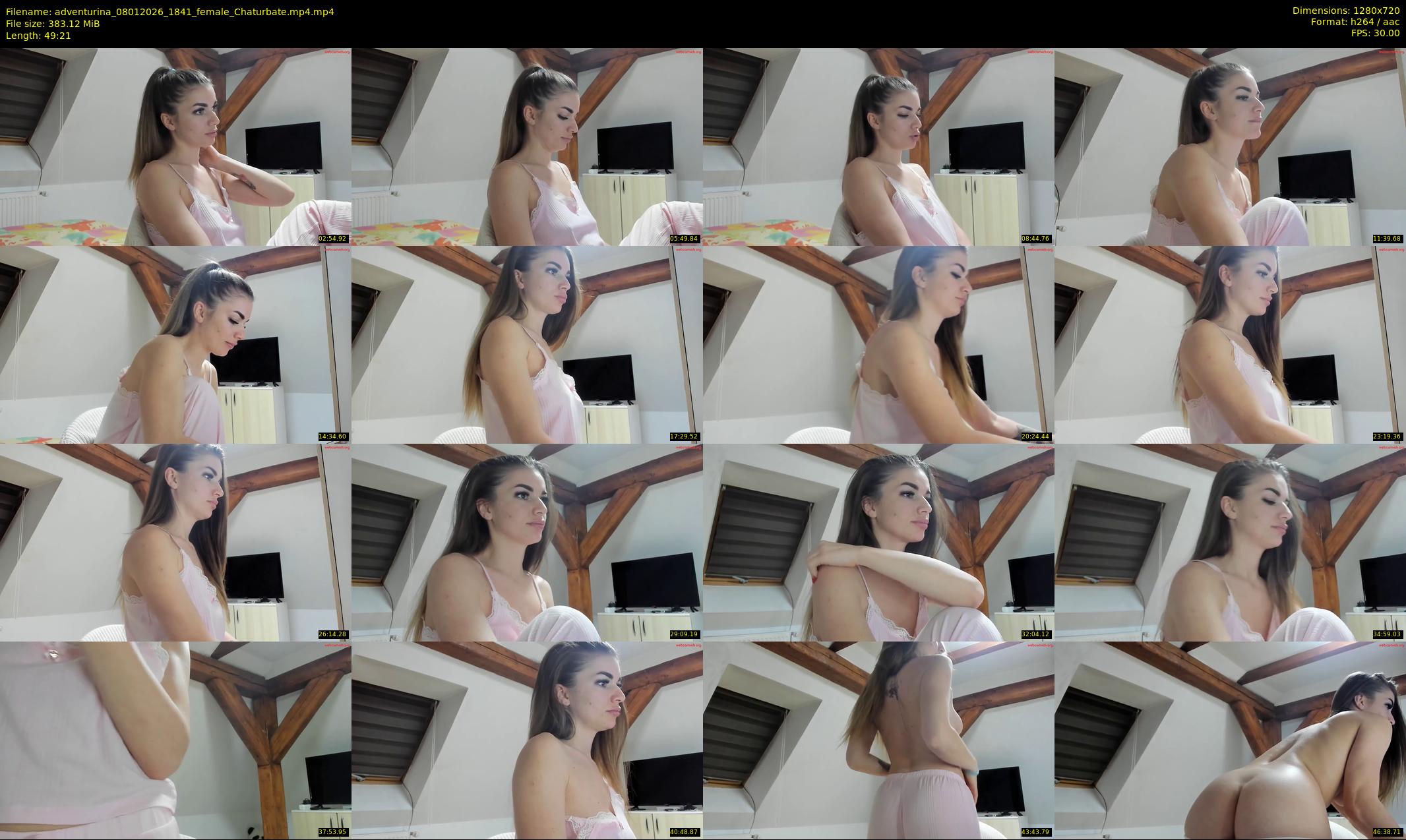 adventurina — 50 minute Chaturbate female cam show recording, 720p, Jan 8, 2026