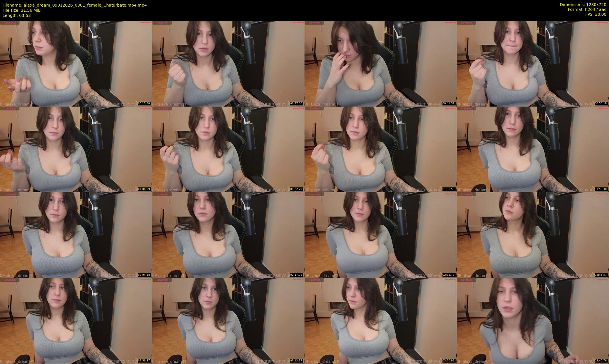 alexa_dream — 4 minute Chaturbate female cam show recording, 720p, Jan 9, 2026