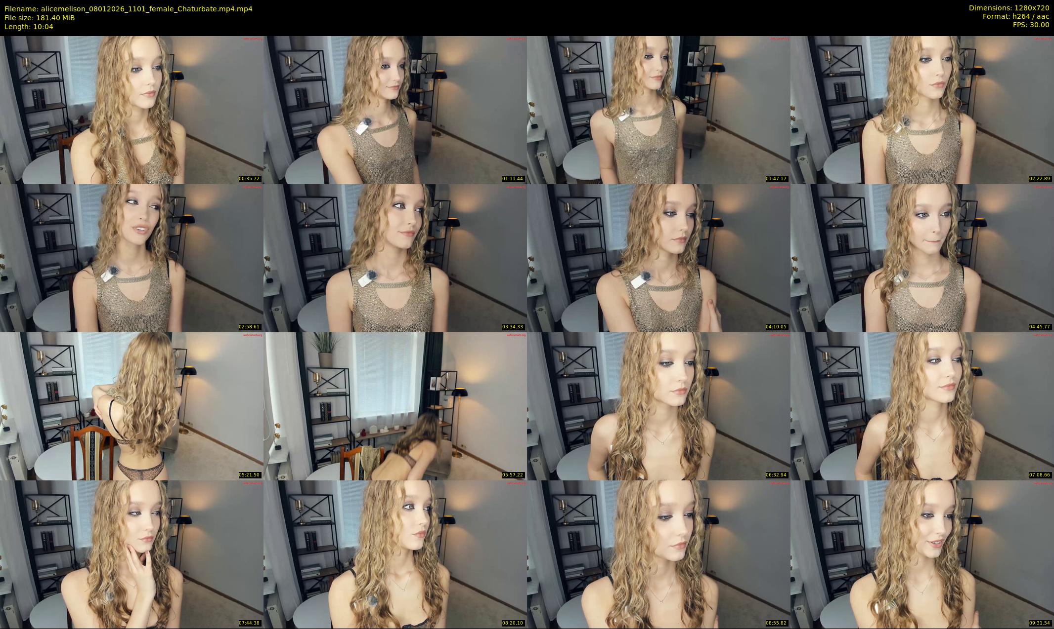 alicemelison — 11 minute Chaturbate female cam show recording, 720p, Jan 8, 2026